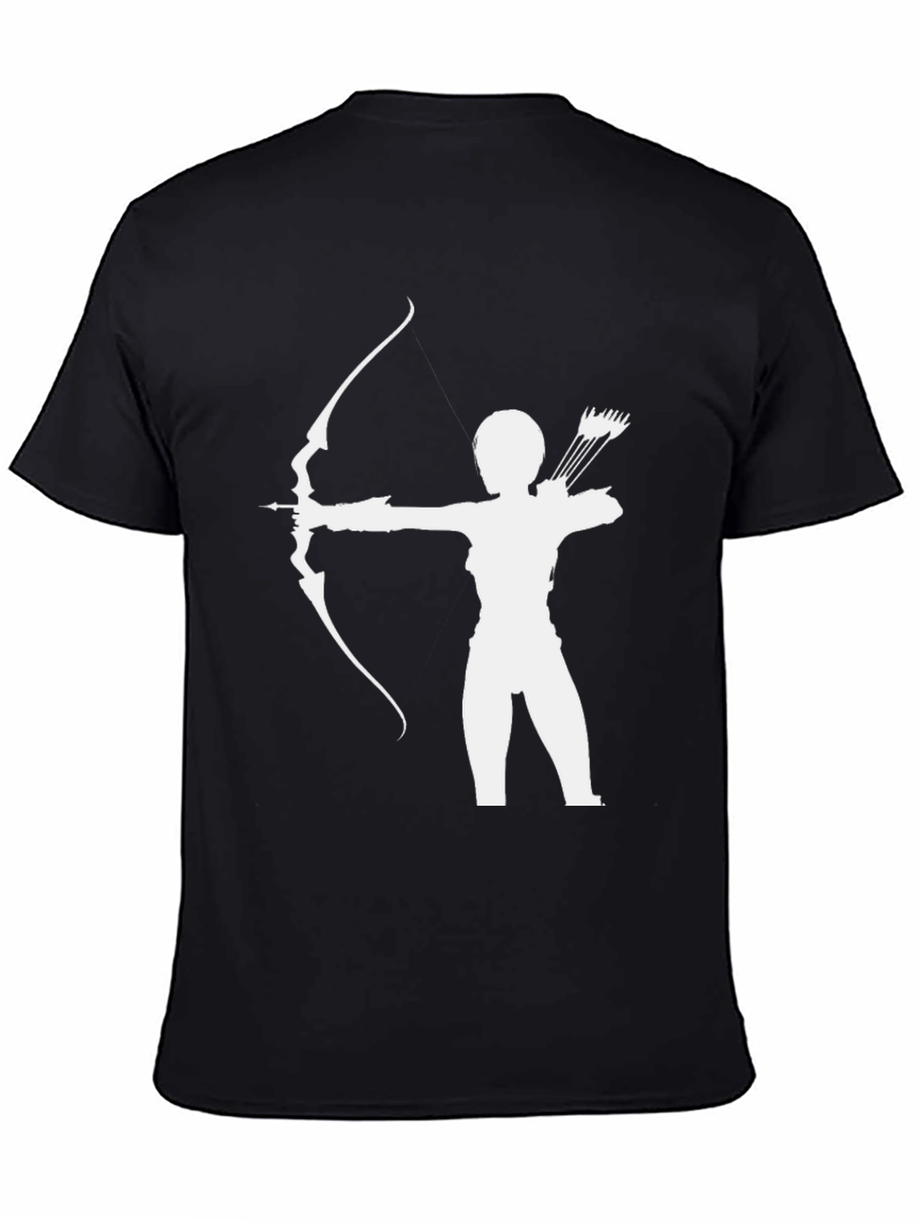 Black Archer Silhouette T-Shirt - Black Graphic Tee view 4