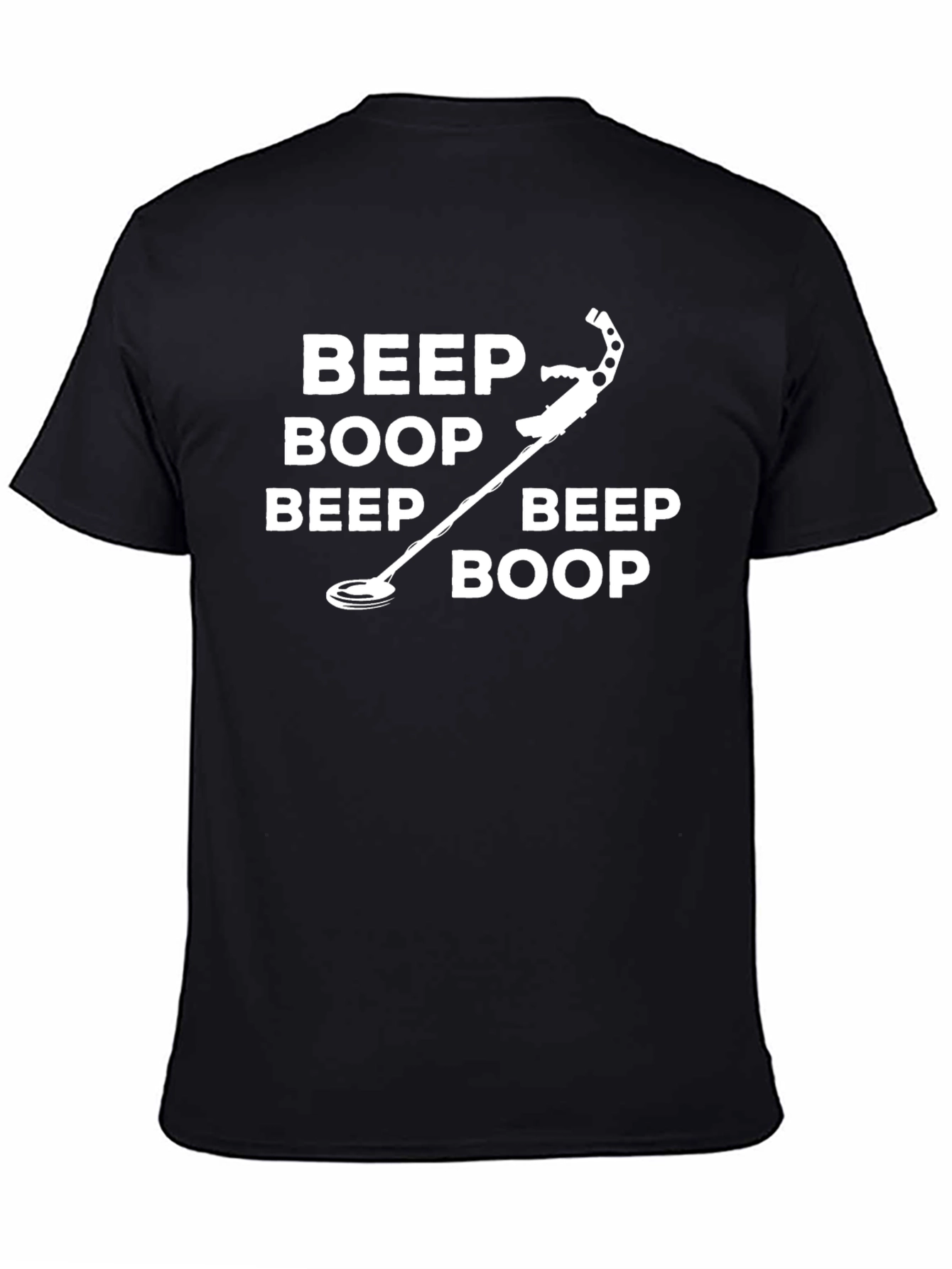 Black Beep Boop Metal Detecting T-Shirt view 4