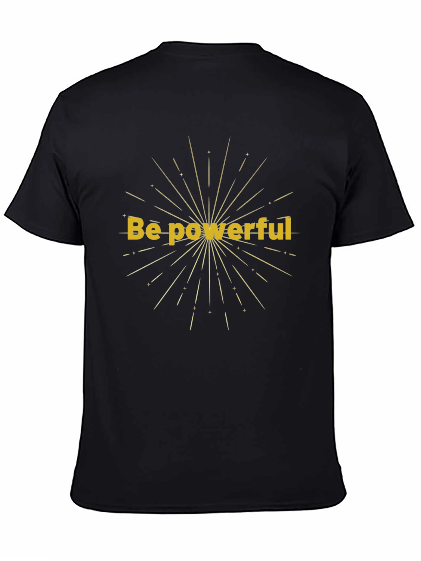 Black Be Powerful Graphic T-Shirt - Black Cotton Blend view 4
