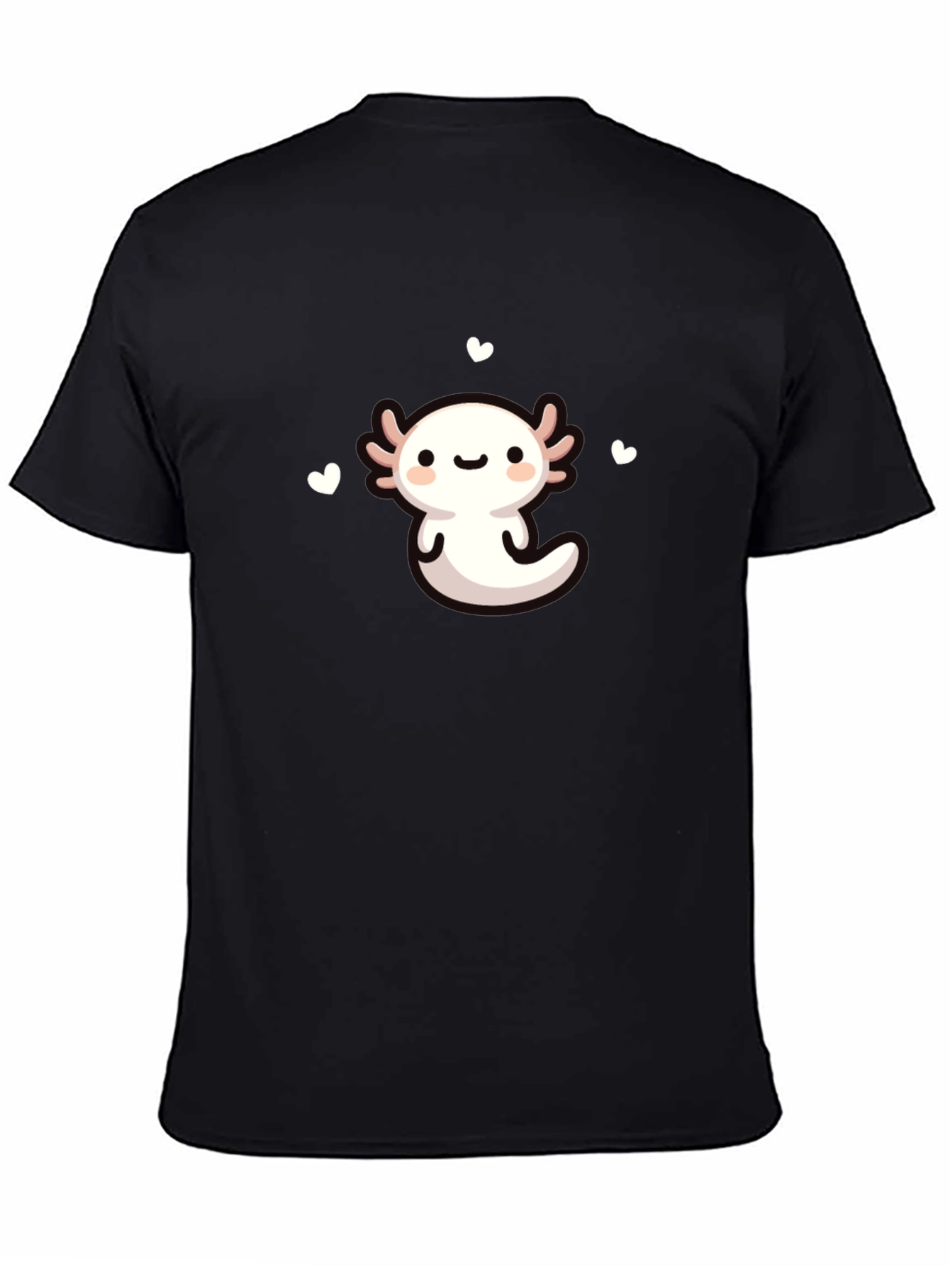 Black Cute Axolotl Graphic Tee - Black view 4