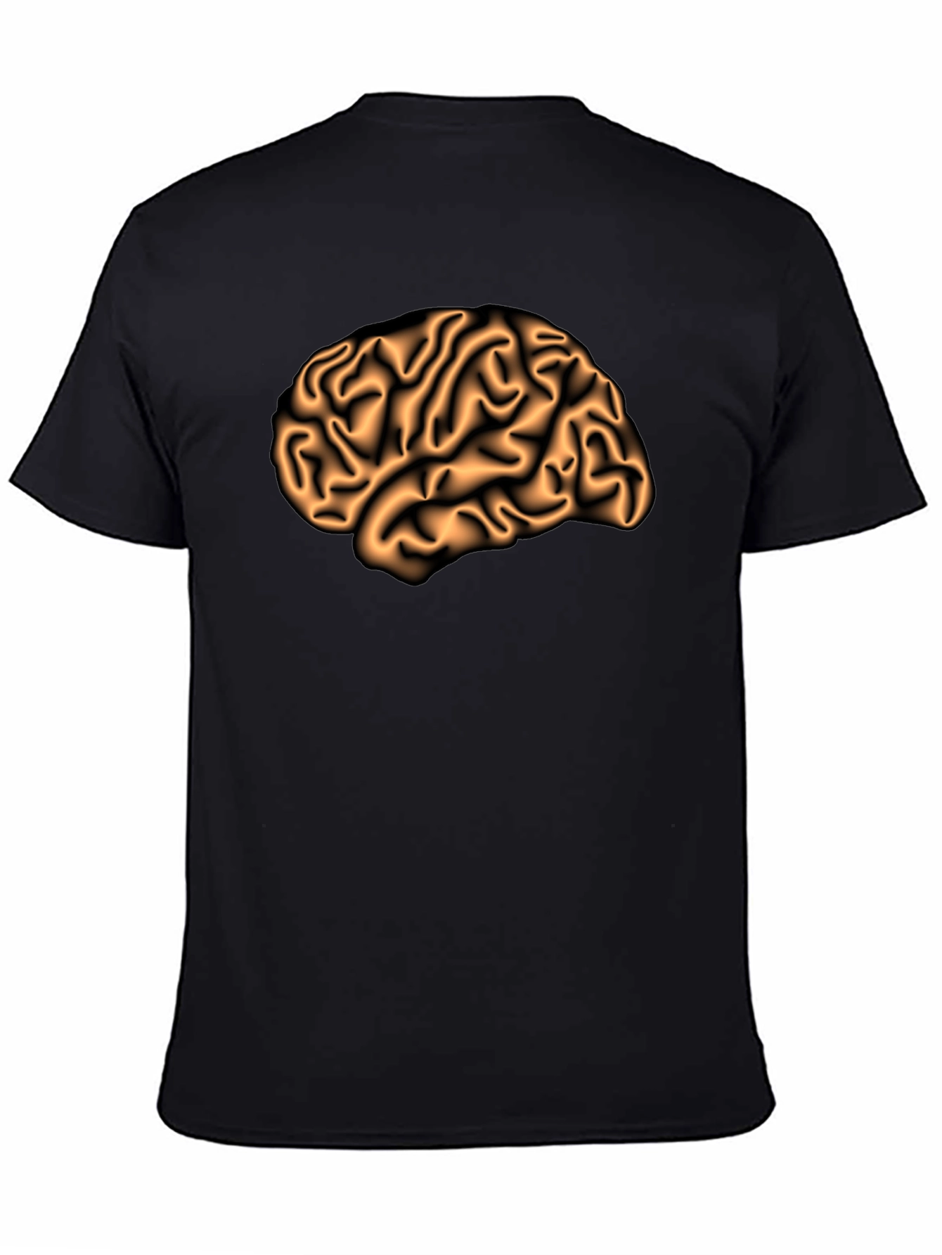 Black Brain Graphic Print Black T-Shirt view 4