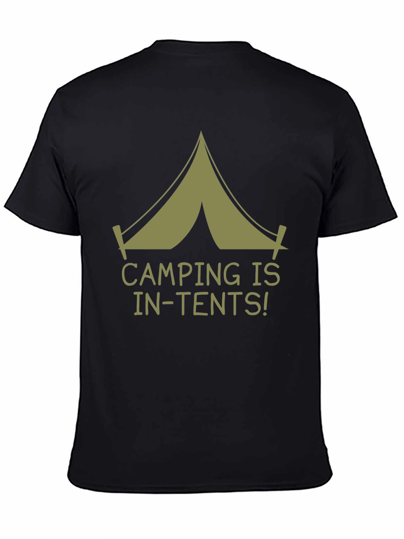 Black Camping Is In-Tents! Graphic Tee view 4