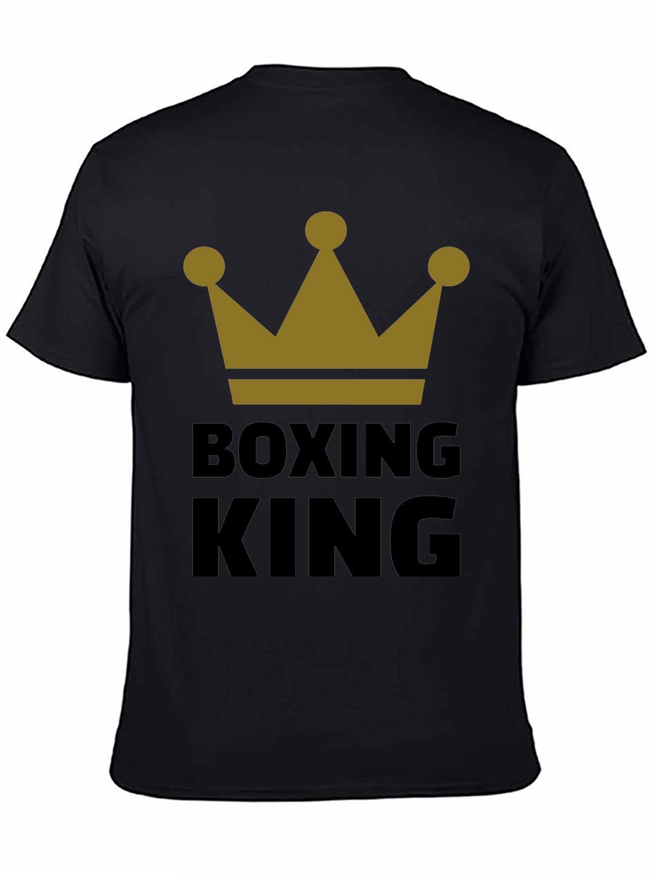 Black Boxing King Crown Graphic Tee - Black view 4