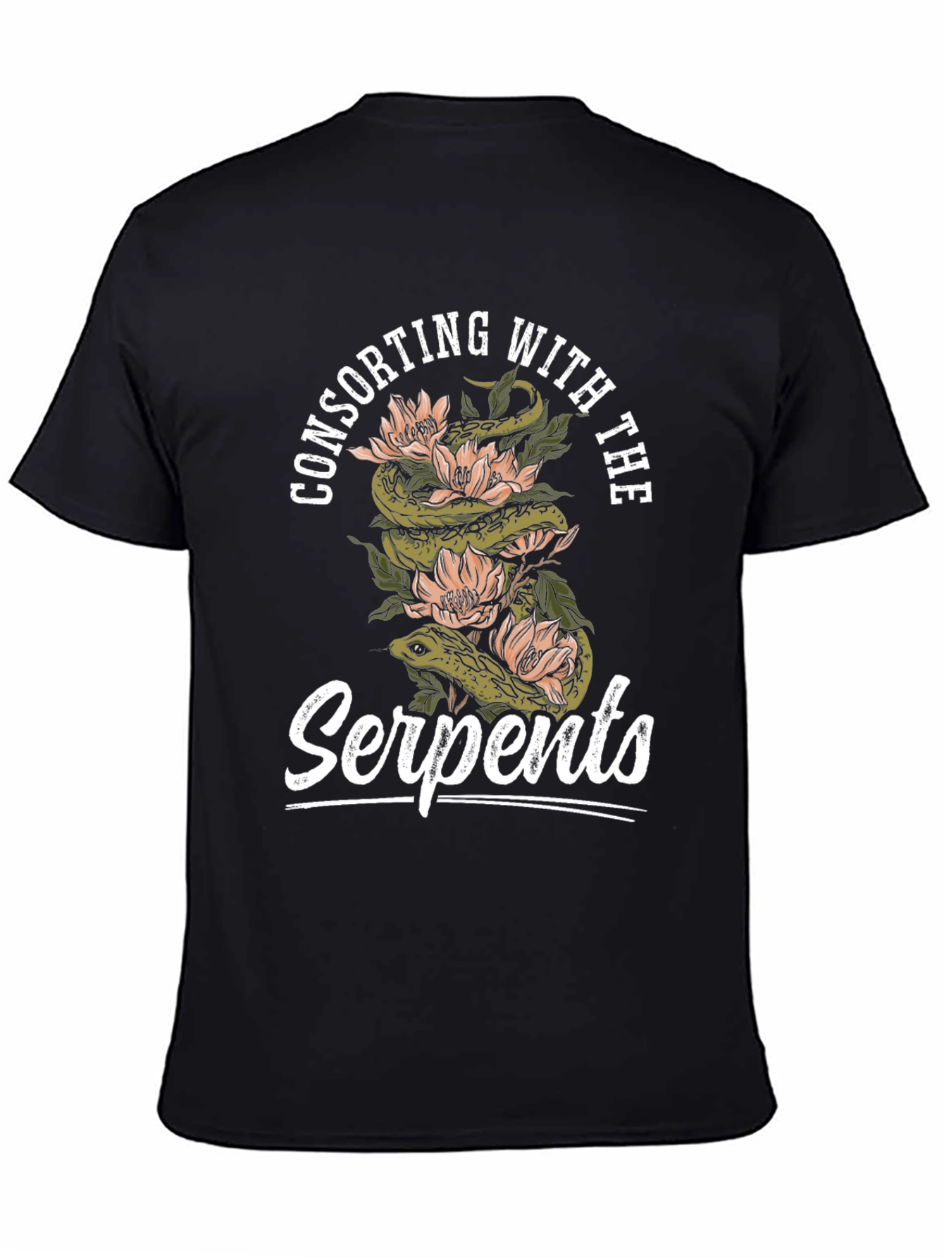 Black Consorting with Serpents Graphic Tee view 4