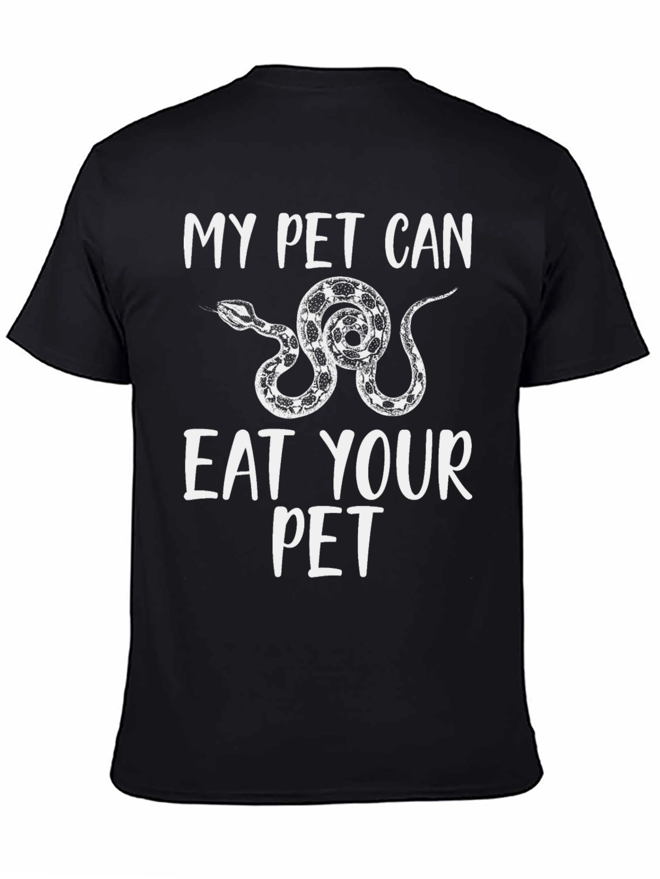 Black My Pet Can Eat Your Pet Graphic Tee view 4