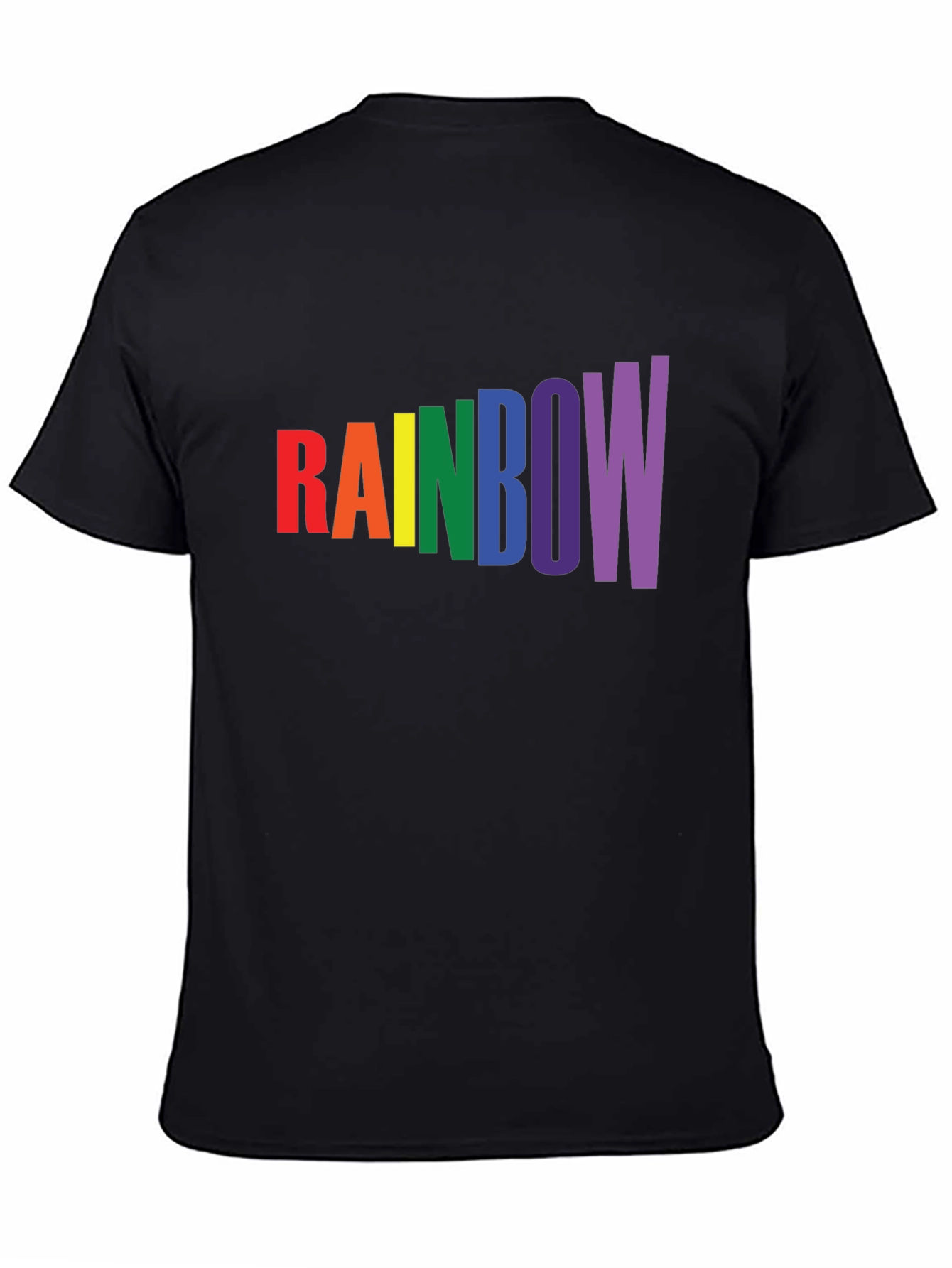 Black Rainbow Pride T-Shirt - Bold Colorful Design view 4