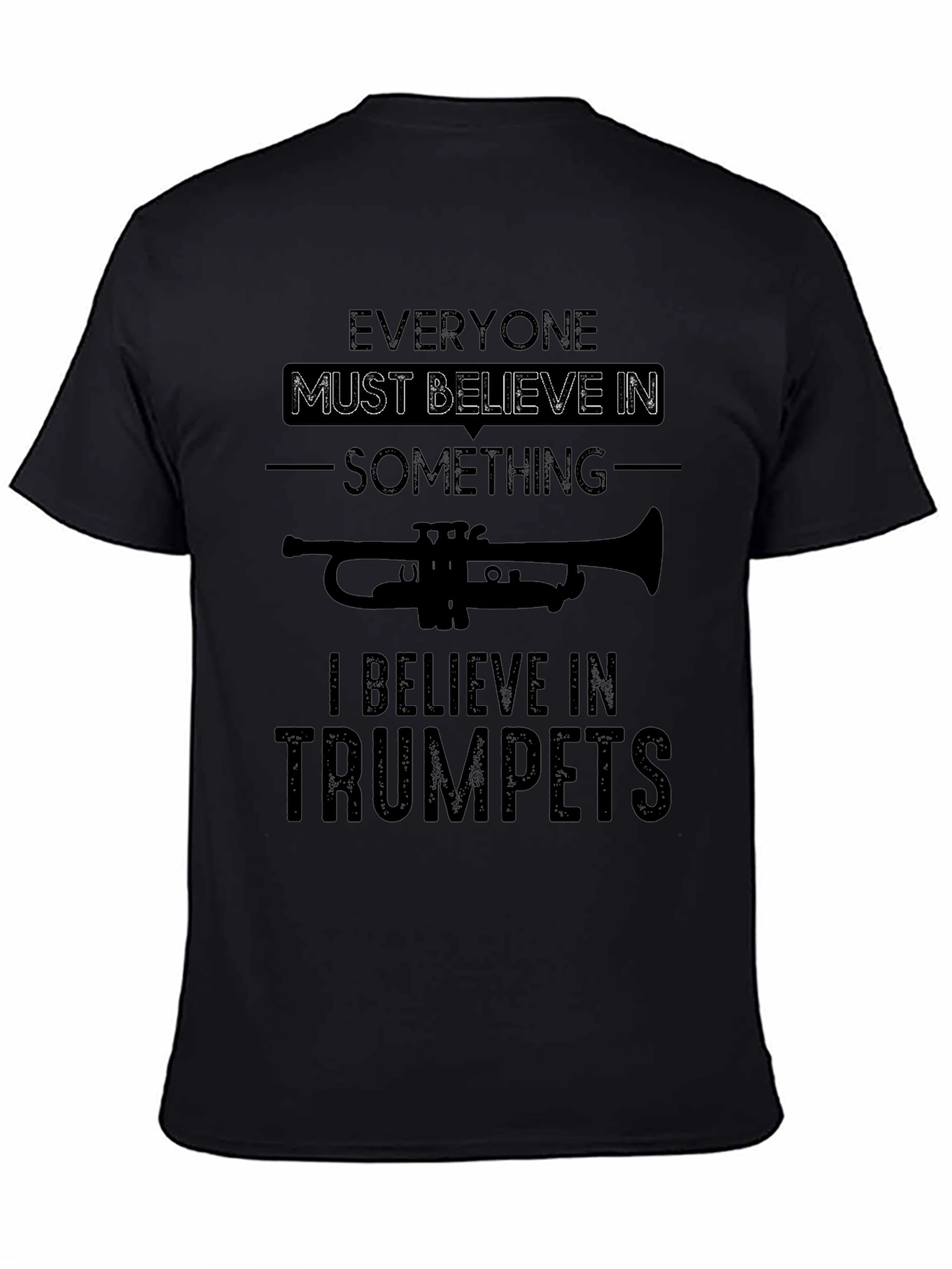 Black Trumpet Believer Graphic T-Shirt view 4