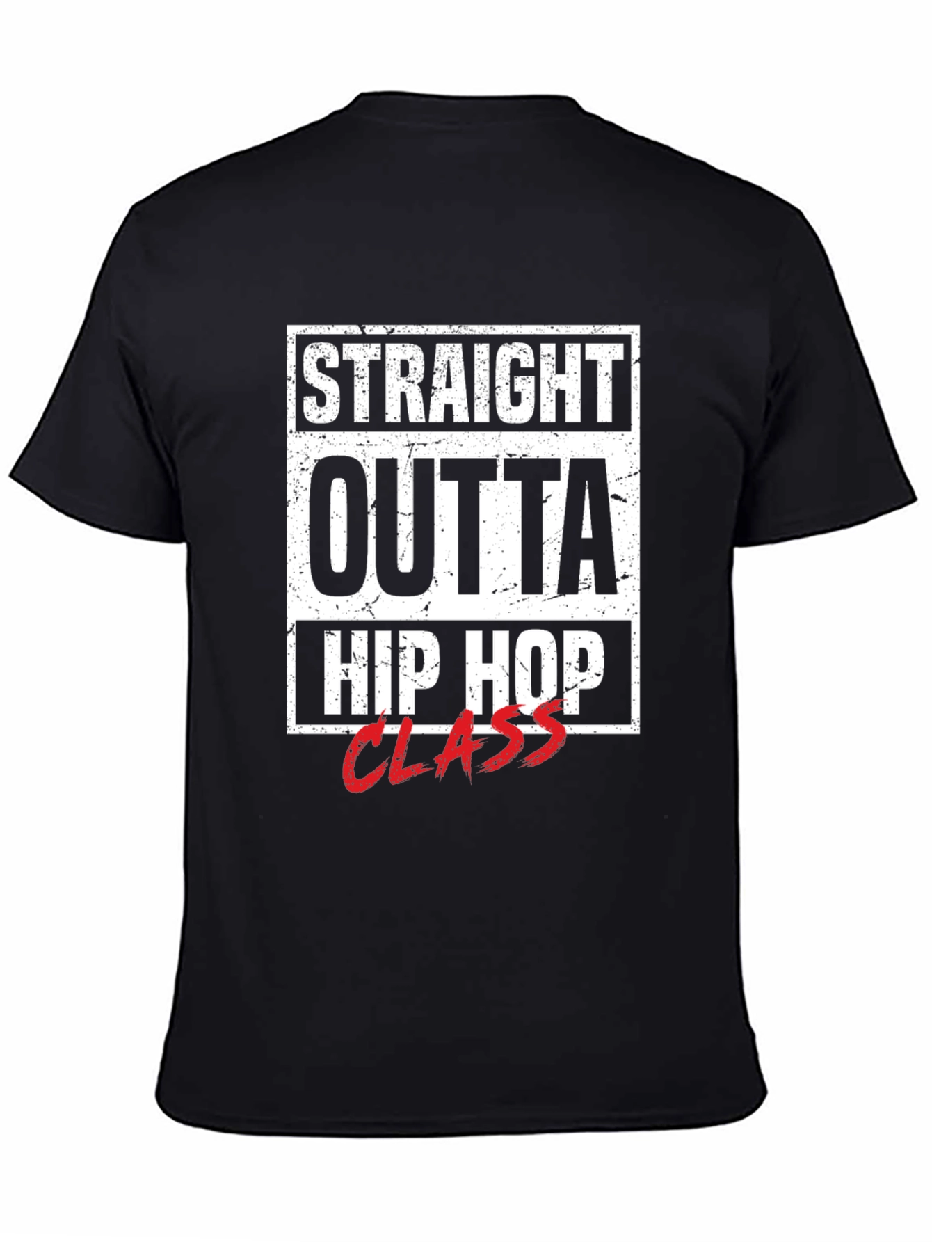 Black Straight Outta Hip Hop Class T-Shirt view 4