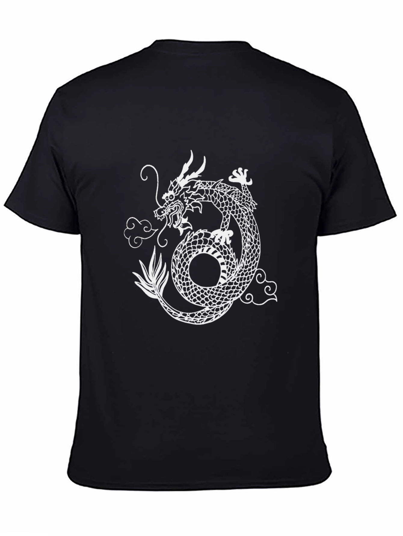 Black Dragon Graphic Print Crew Neck Tee view 4