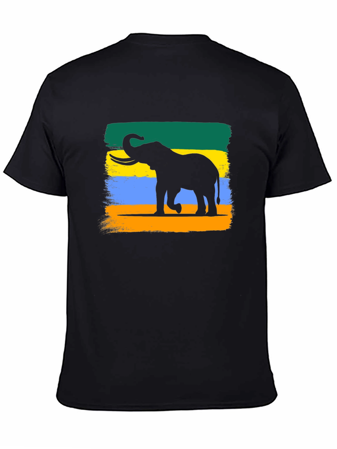 Black Elephant Silhouette T-Shirt view 4