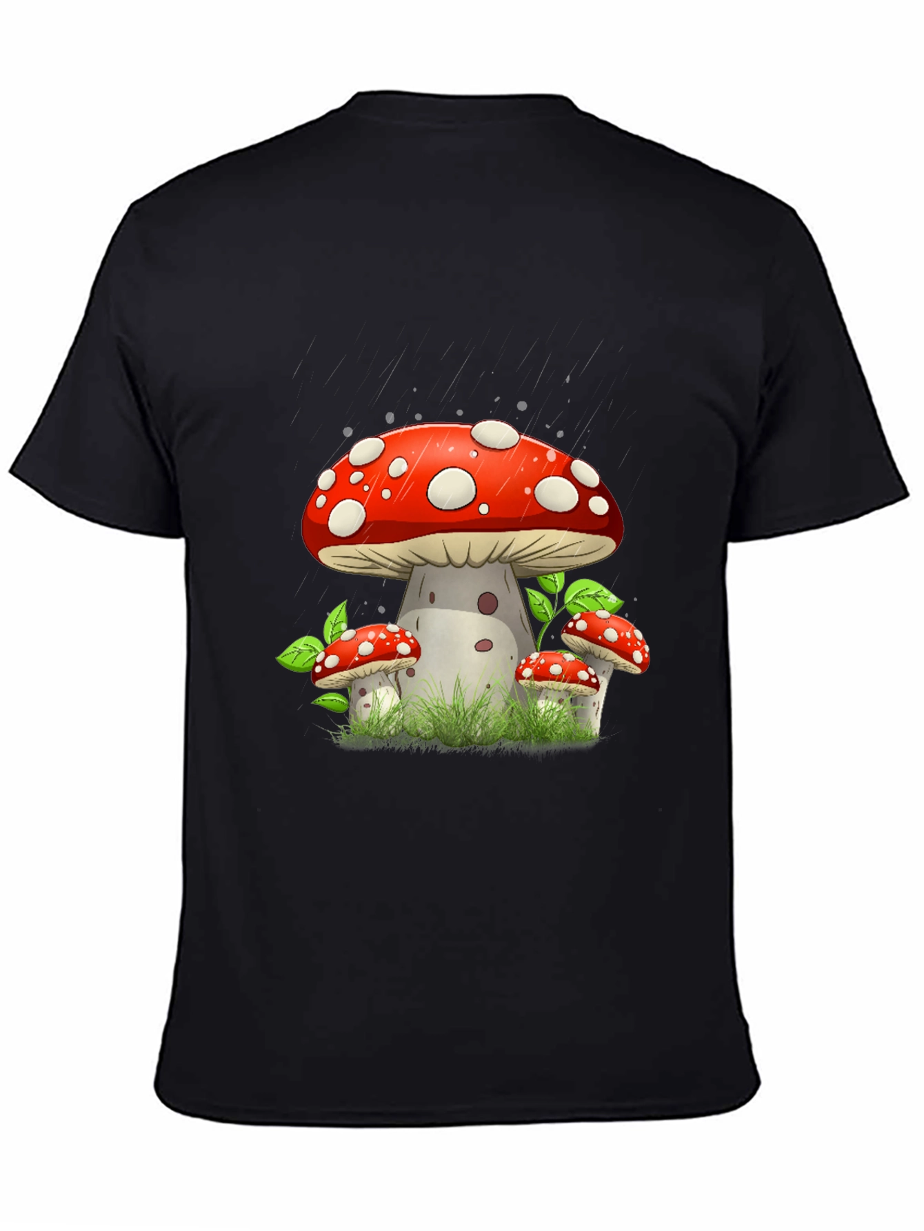 Black Mushroom Graphic Tee - Funky Style view 4