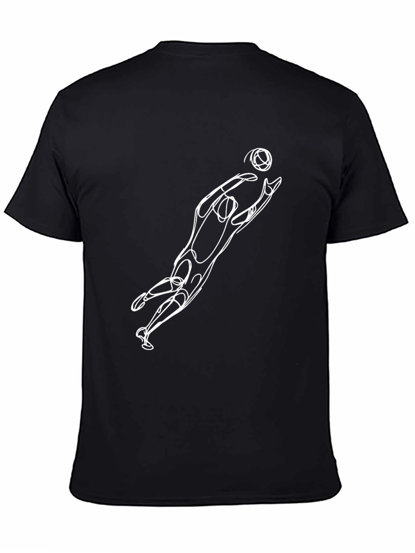 Black Abstract Goalie Black T-Shirt view 4