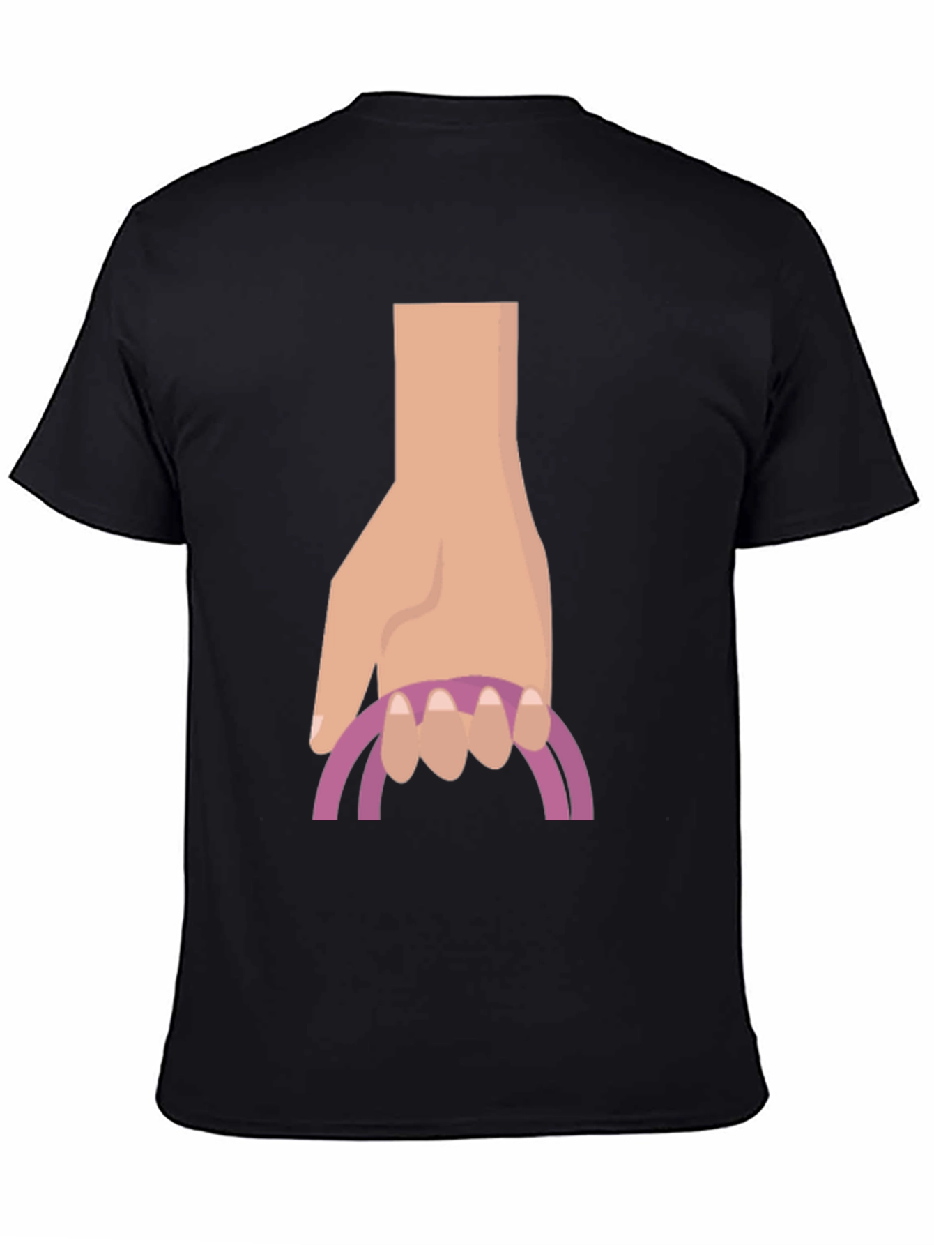 Black Hand Drawn Graphic Tee - Unique Novelty Design view 4