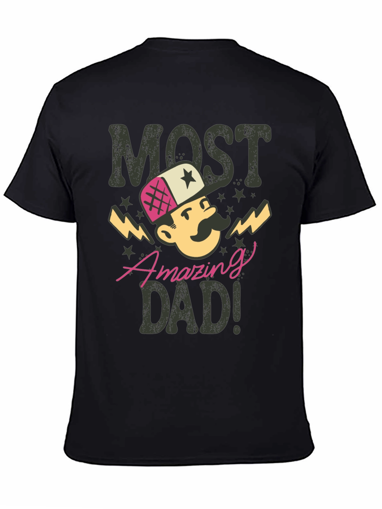 Black Most Amazing Dad T-Shirt - Novelty Gift for Father's Day! view 4