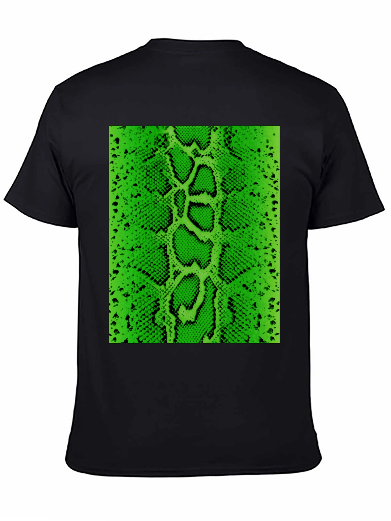 Black Green Snake Skin Graphic Tee - Bold Fashion Statement view 4