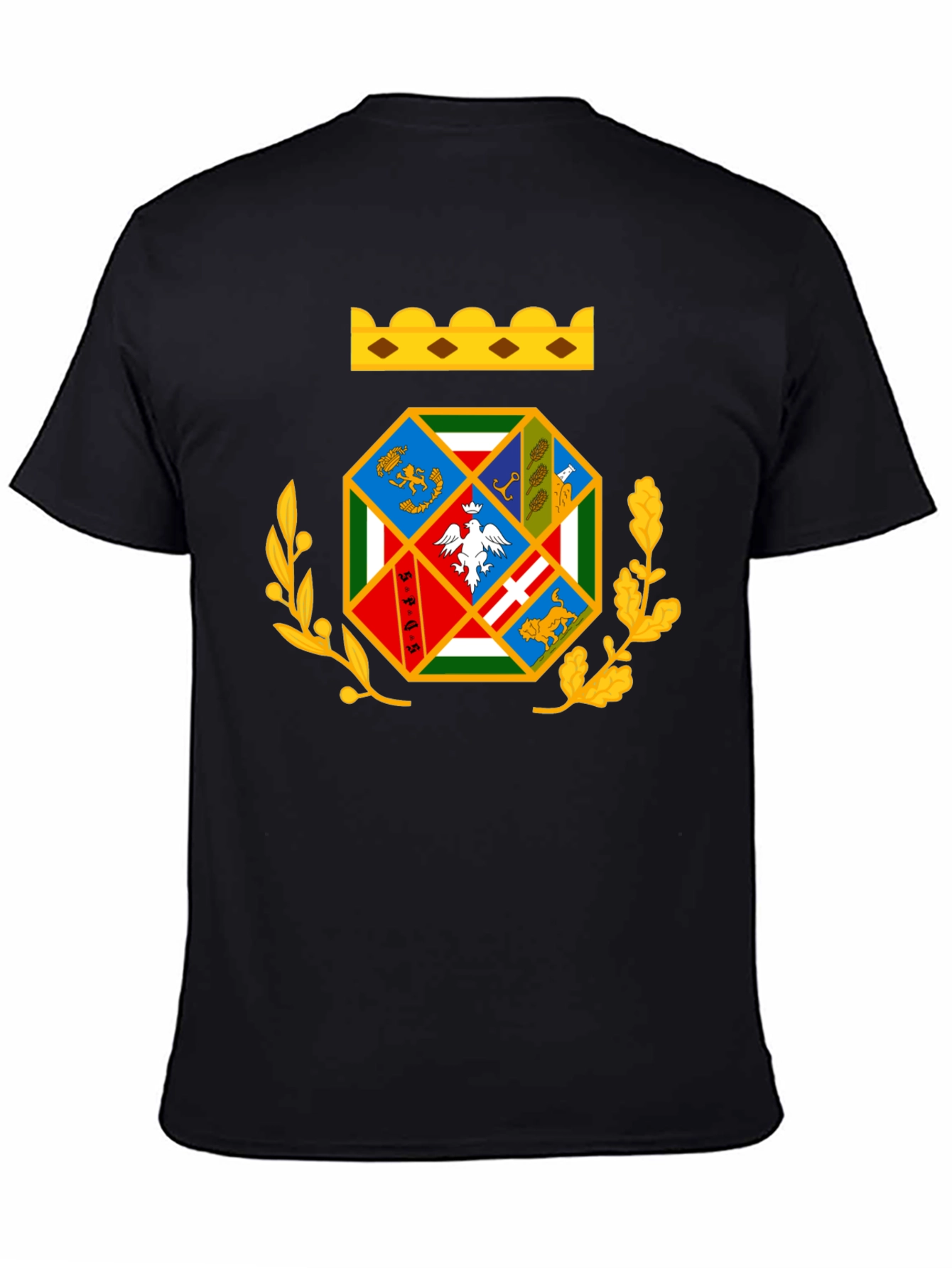 Black Ornate Emblem T-Shirt - Black view 4