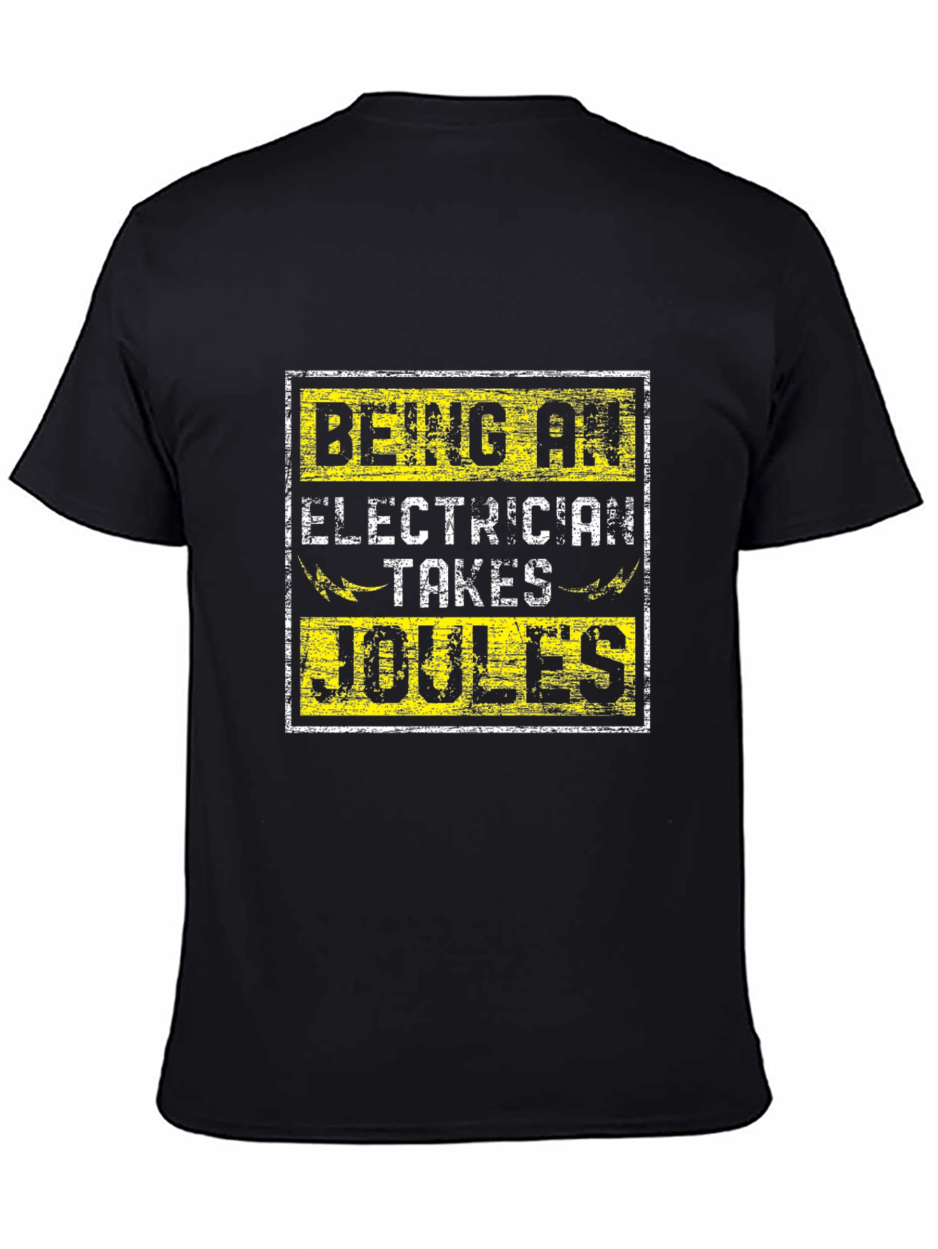 Black Electrician Joule's Humor T-Shirt view 4