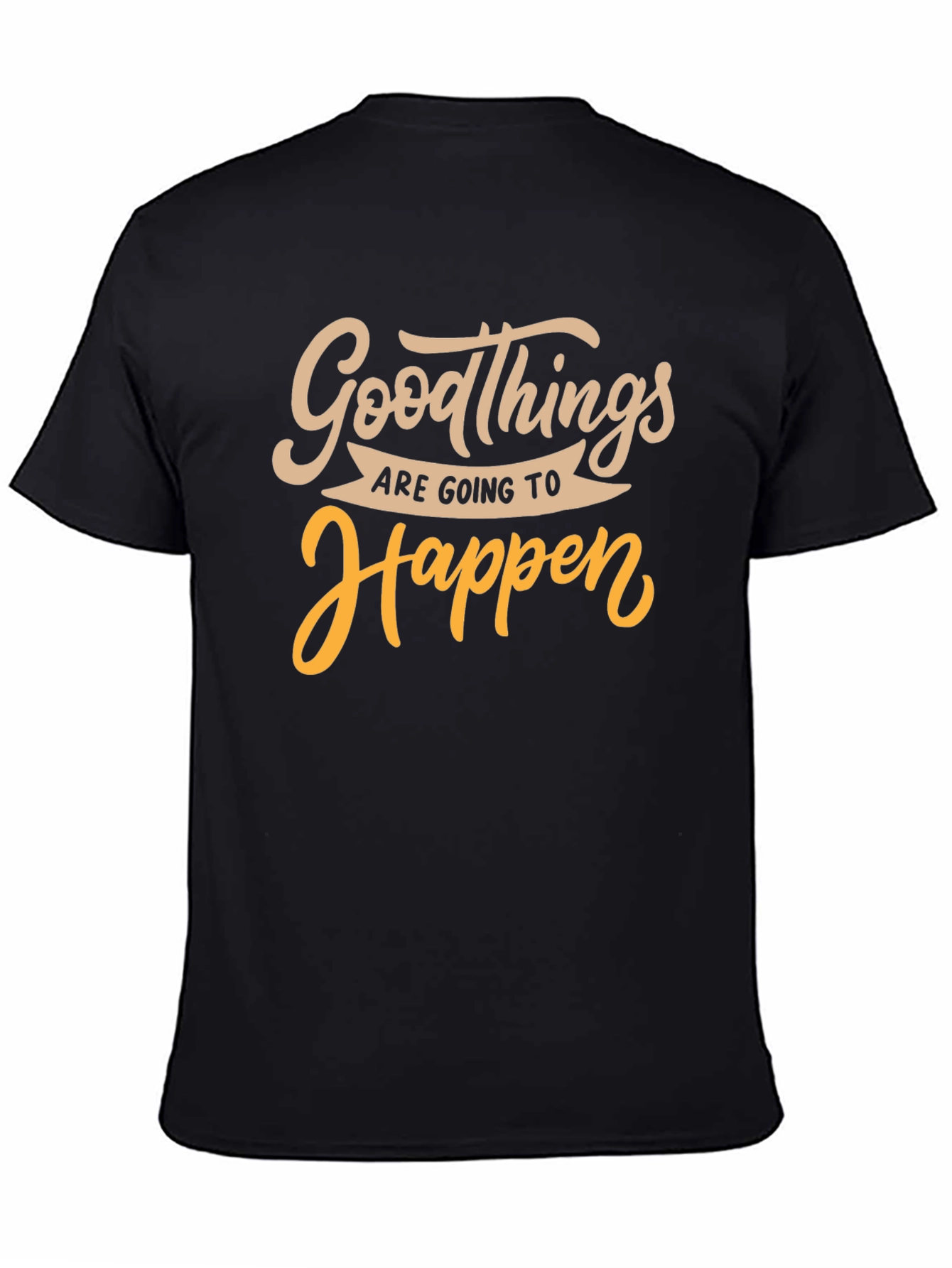 Black Good Things Happen Black Graphic Tee view 4