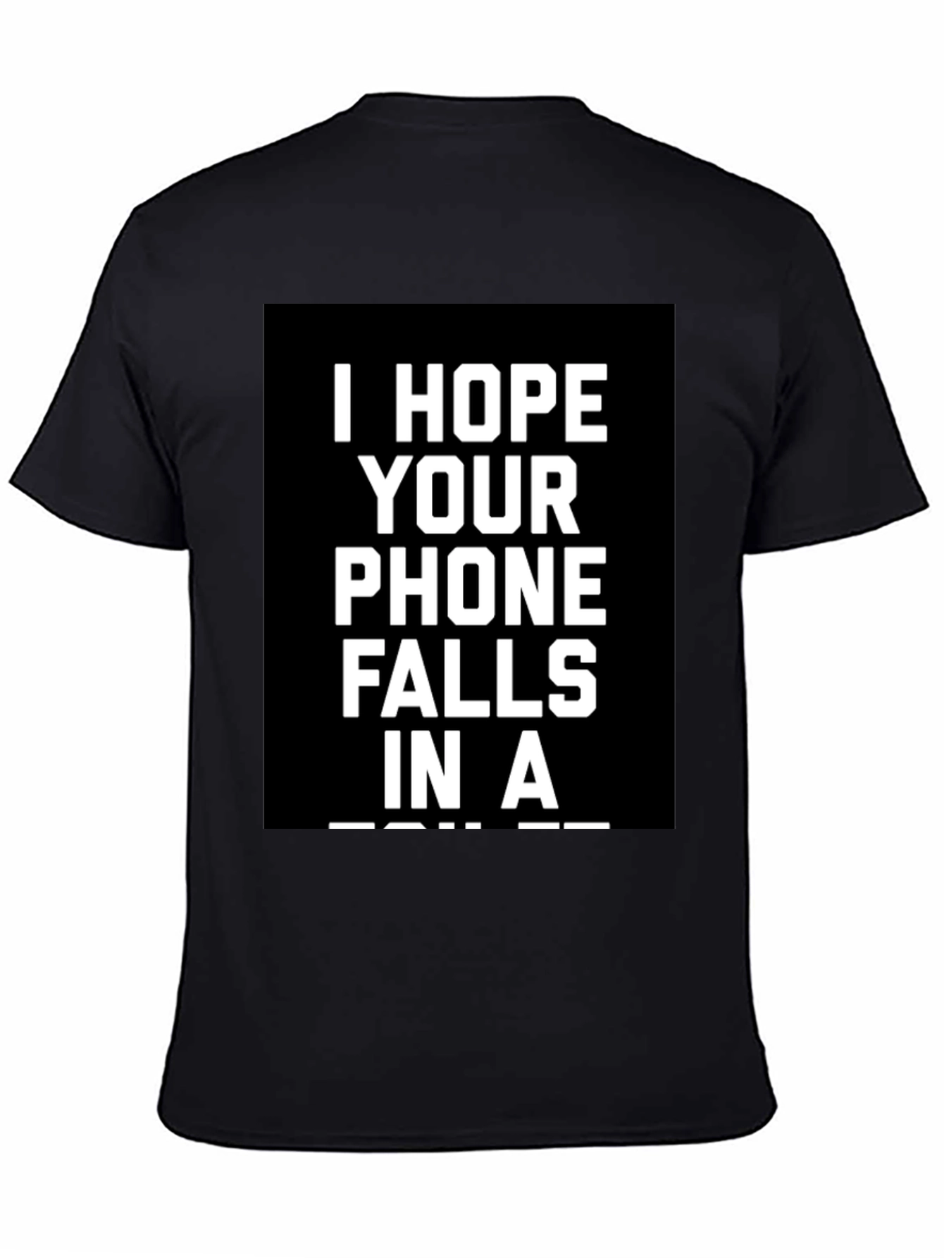 Black Humorous Phone Curse T-Shirt view 4