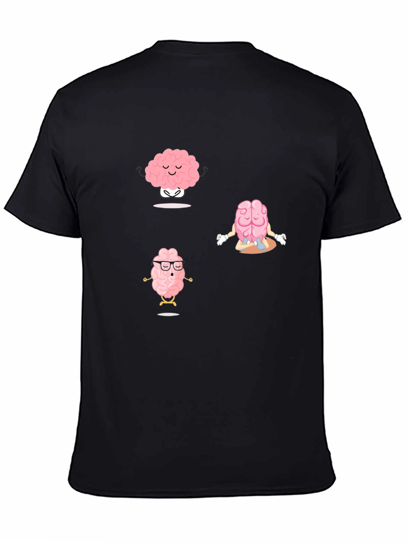 Black Brain Yoga T-Shirt view 4