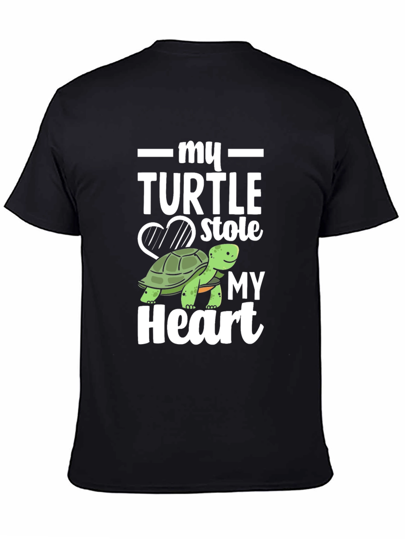 Black My Turtle Stole My Heart Graphic Tee view 4