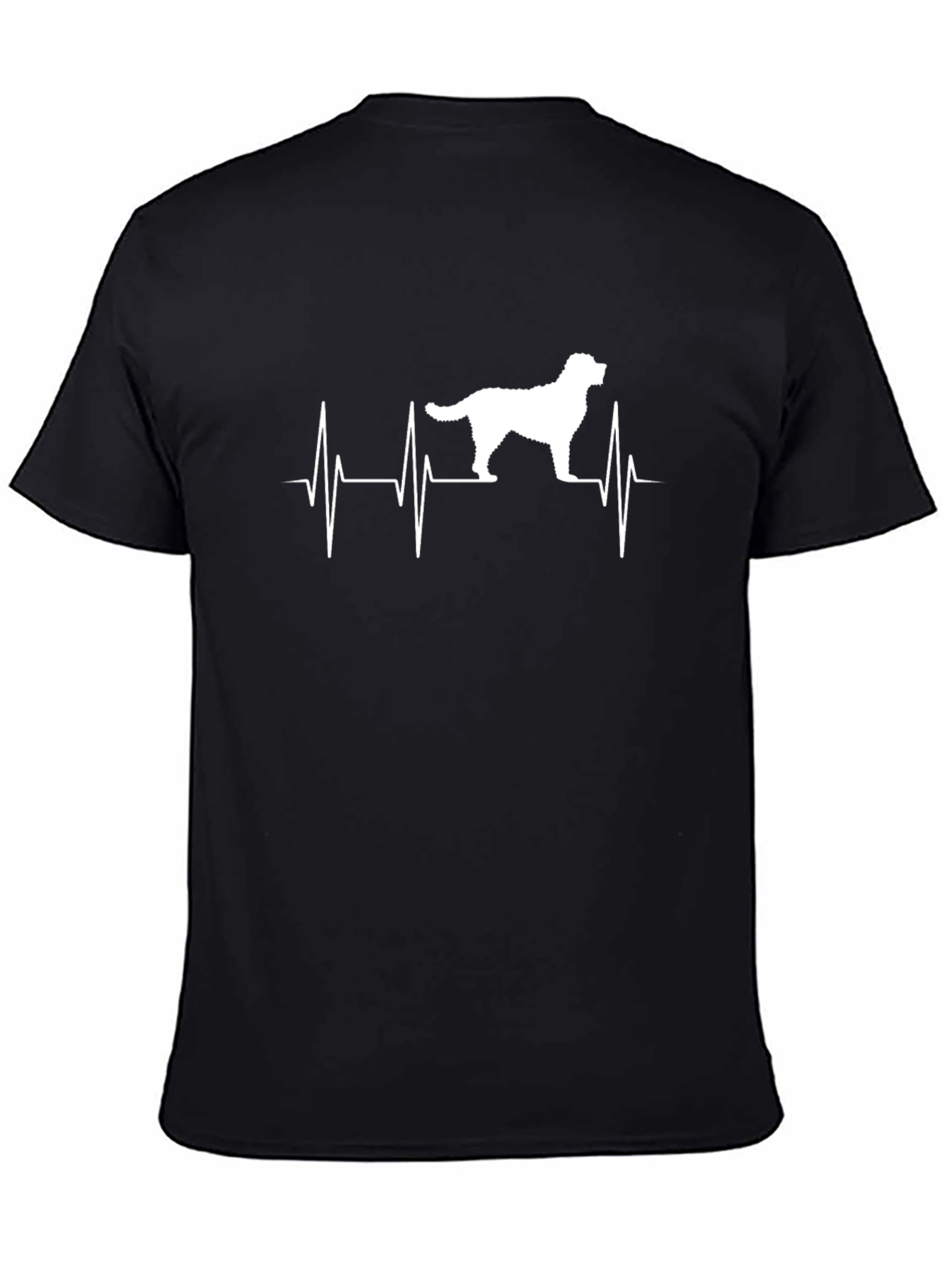 Black Dog Lover Heartbeat T-Shirt view 4