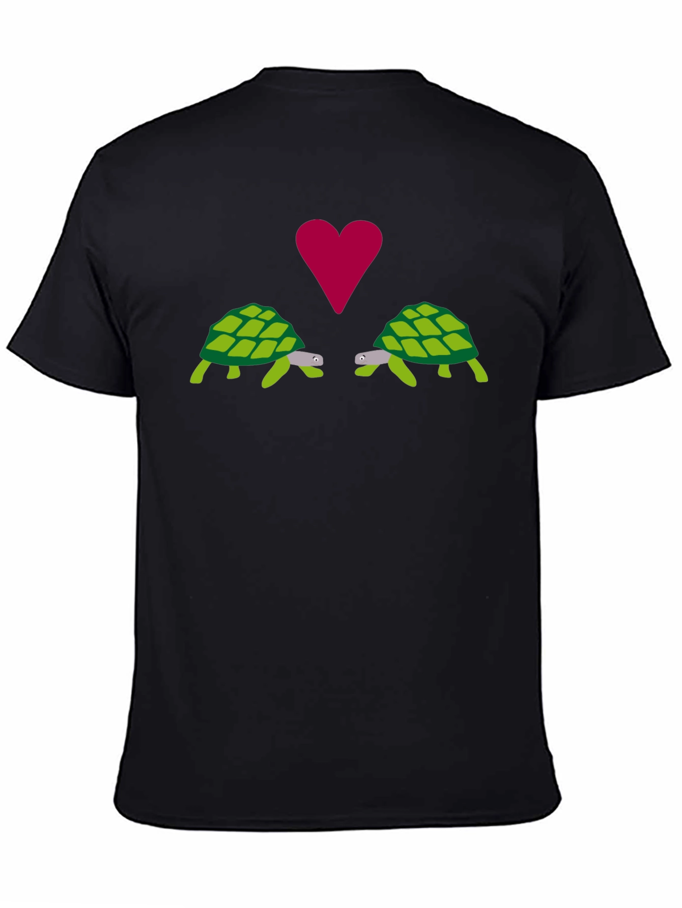 Black Turtle Love Graphic Tee - Soft Cotton Blend view 4