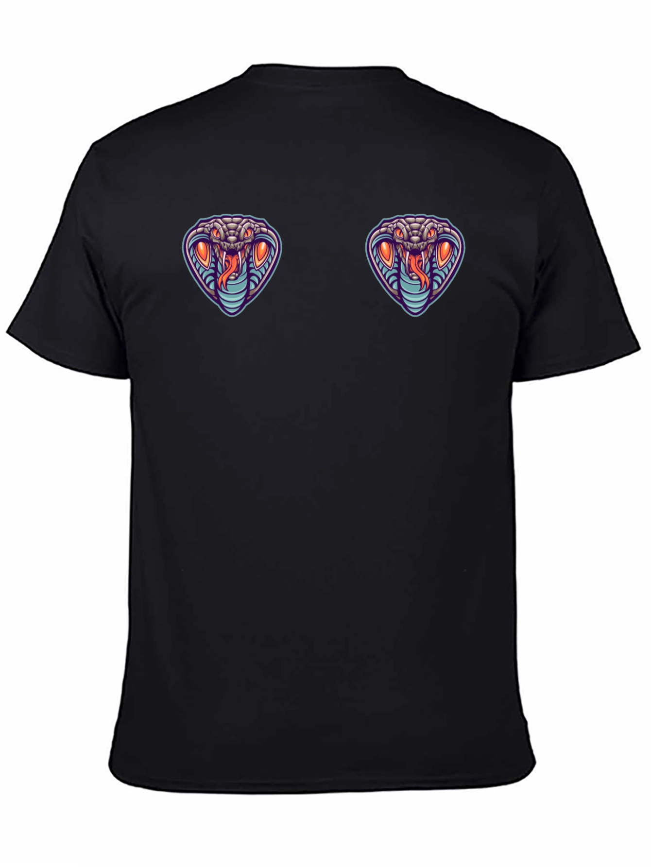 Black Cobra Graphic Tee - Men's Short Sleeve Black T-Shirt view 4