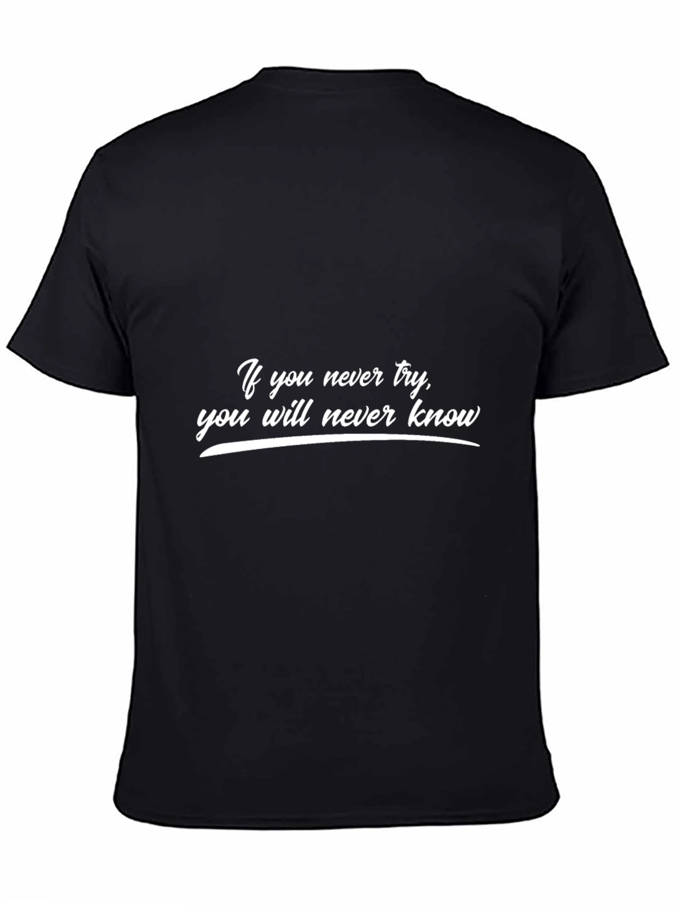 Black Inspirational Quote Black T-Shirt view 4