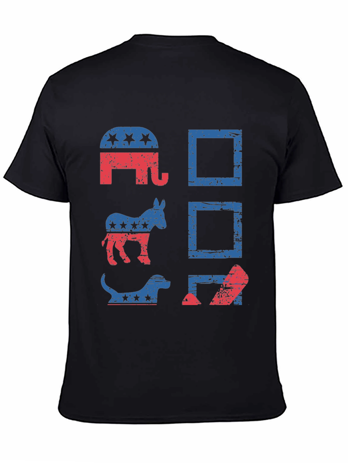 Black Political Animals T-Shirt - Vote Design view 4