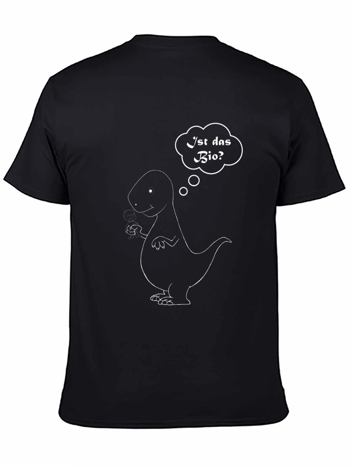 Black Dinosaur "Ist Das Bio" Graphic Tee - Black view 4
