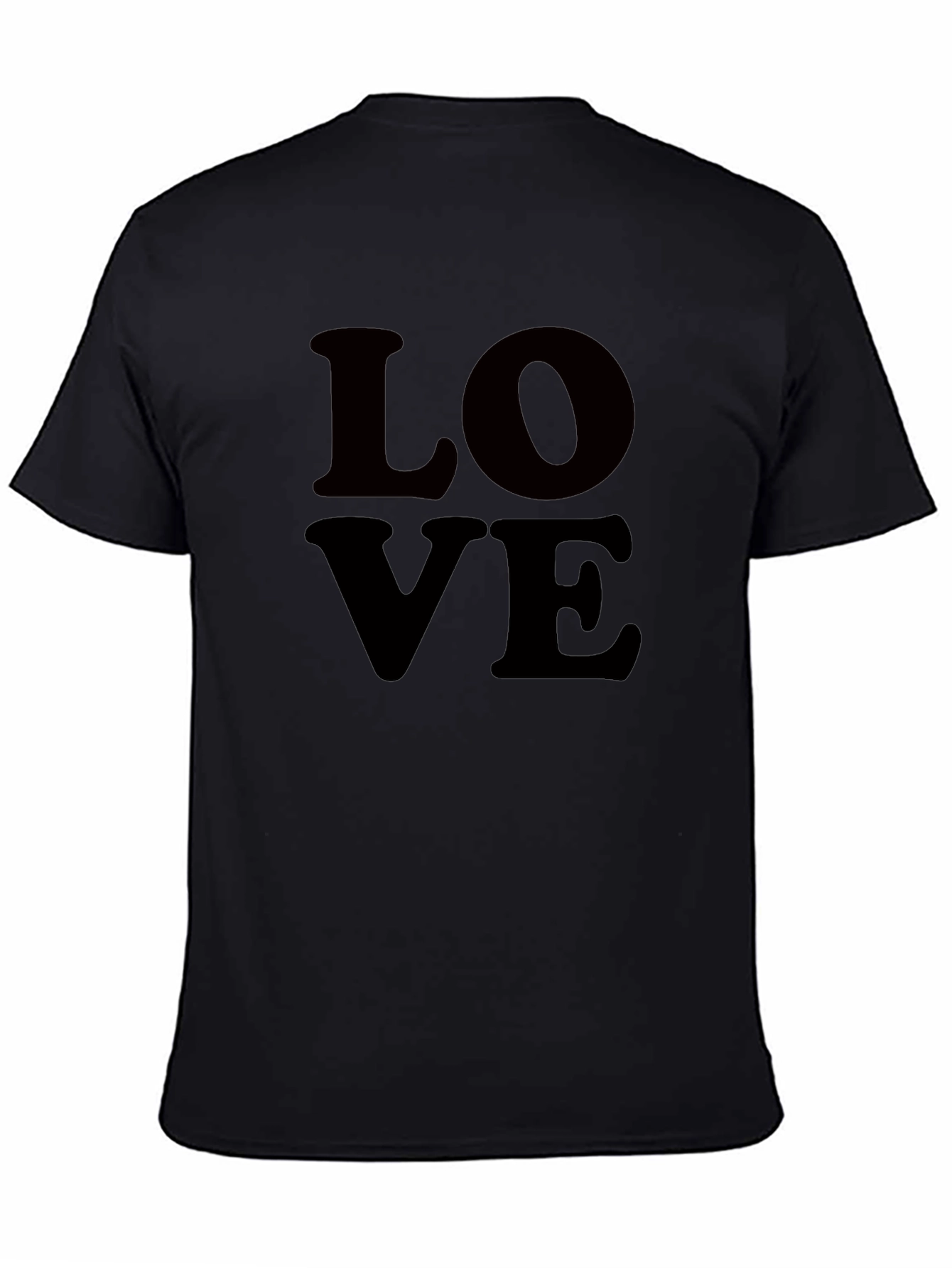 Black Love Graphic Tee - Classic Black Cotton T-Shirt view 4