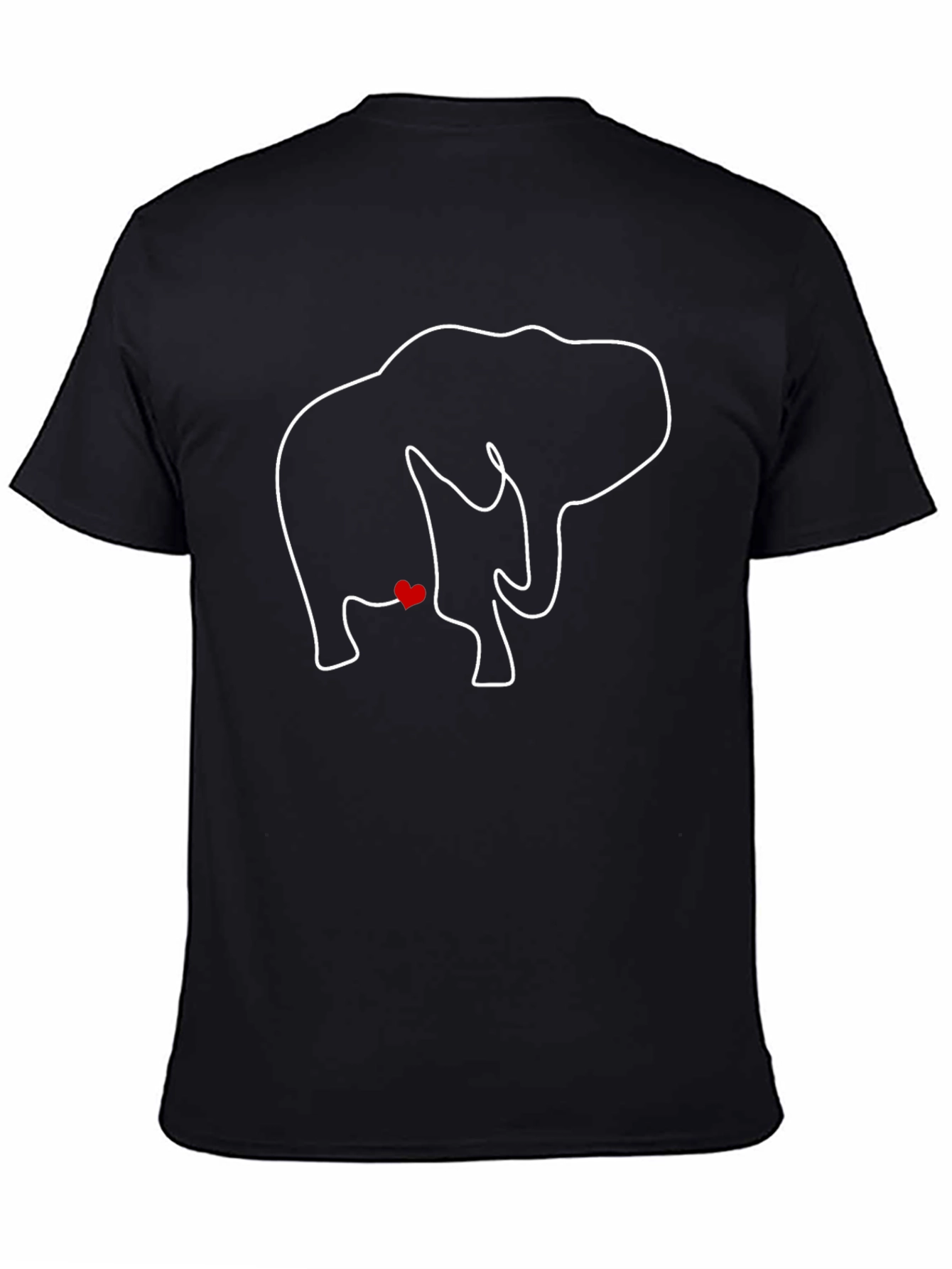 Black Elephant Love Graphic Print Tee view 4