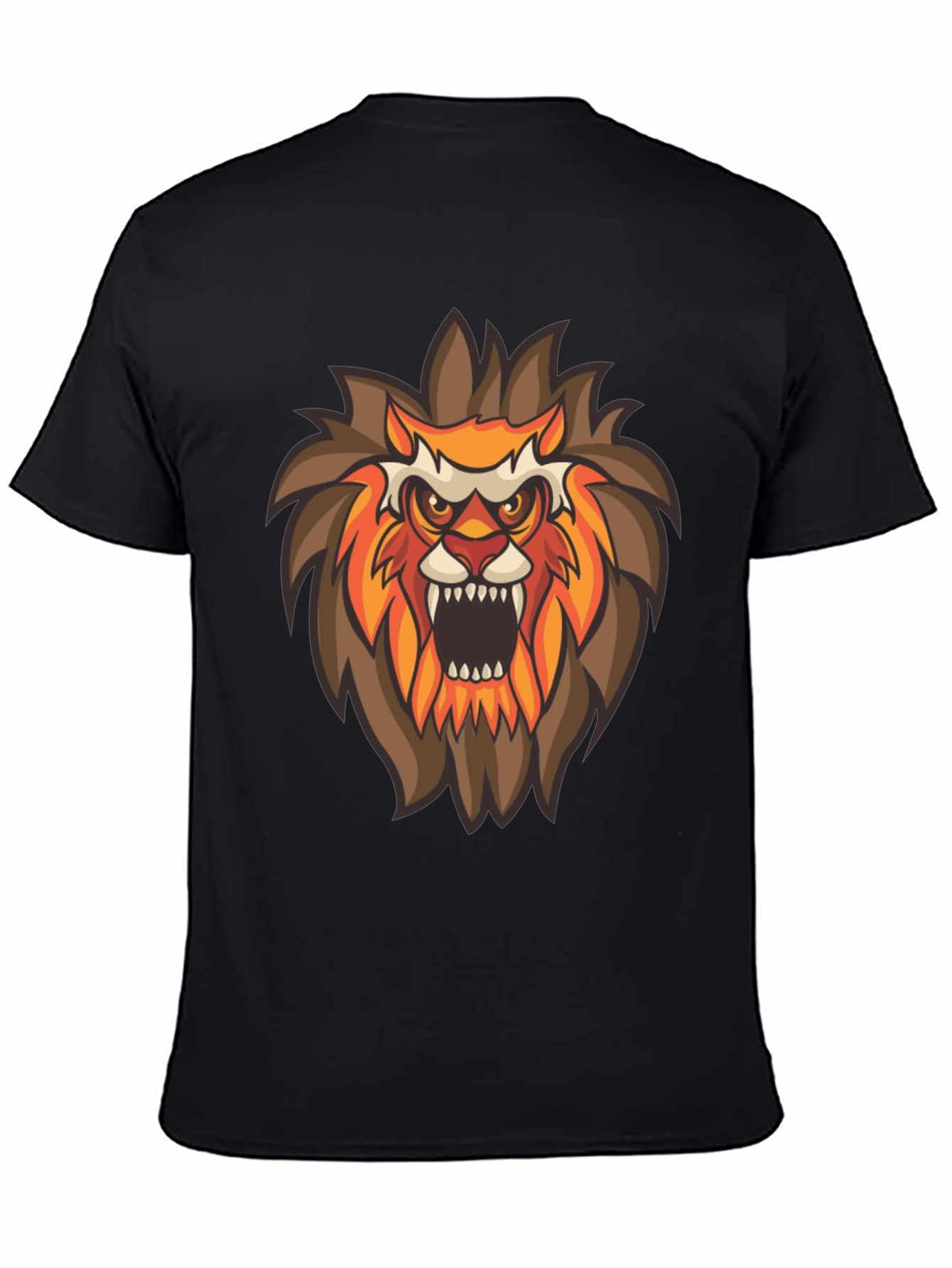 Black Lion Graphic T-Shirt - Fierce Animal Tee view 4
