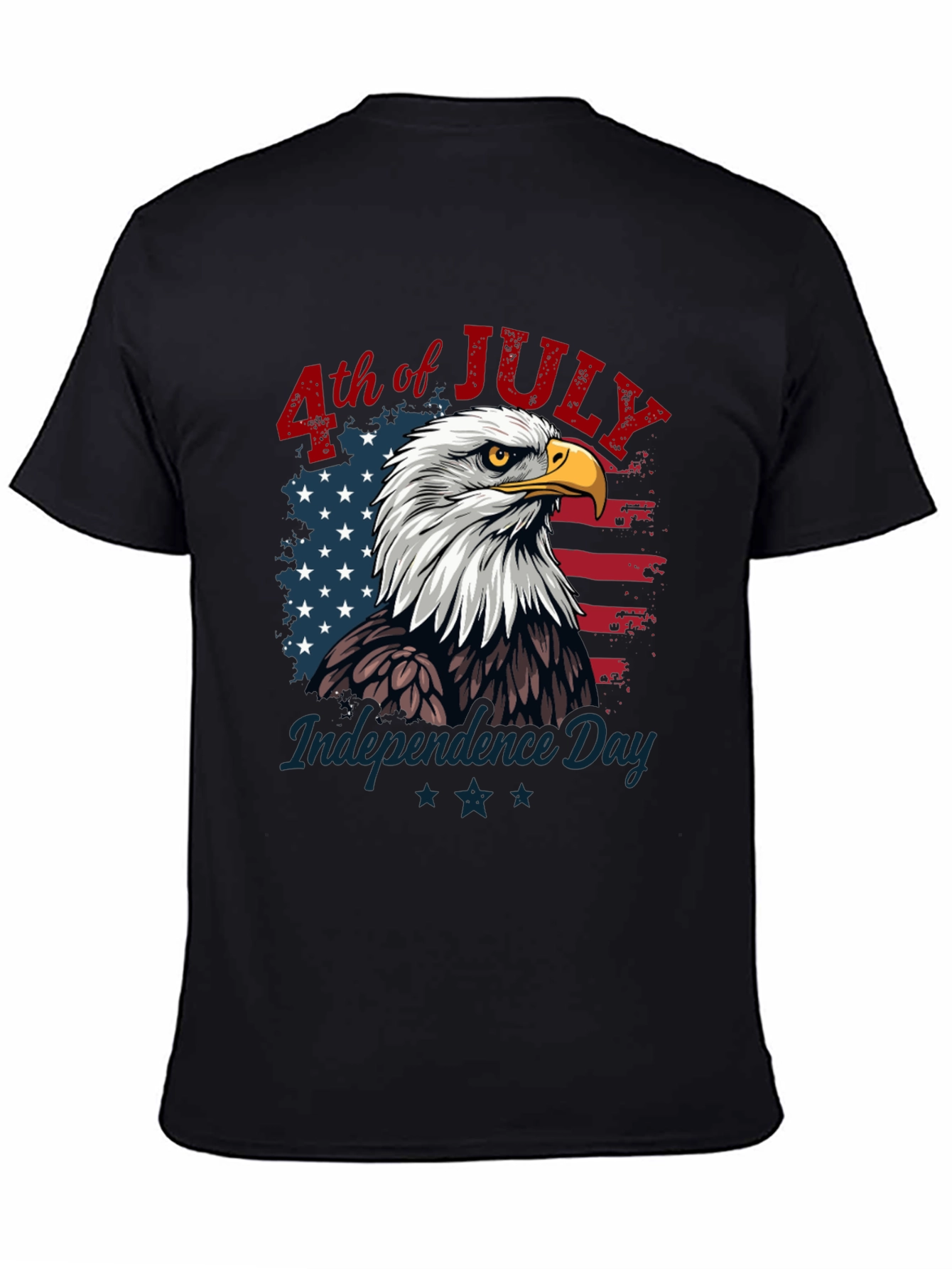 Black Patriotic Eagle T-Shirt - 4th of July Independence Day view 4