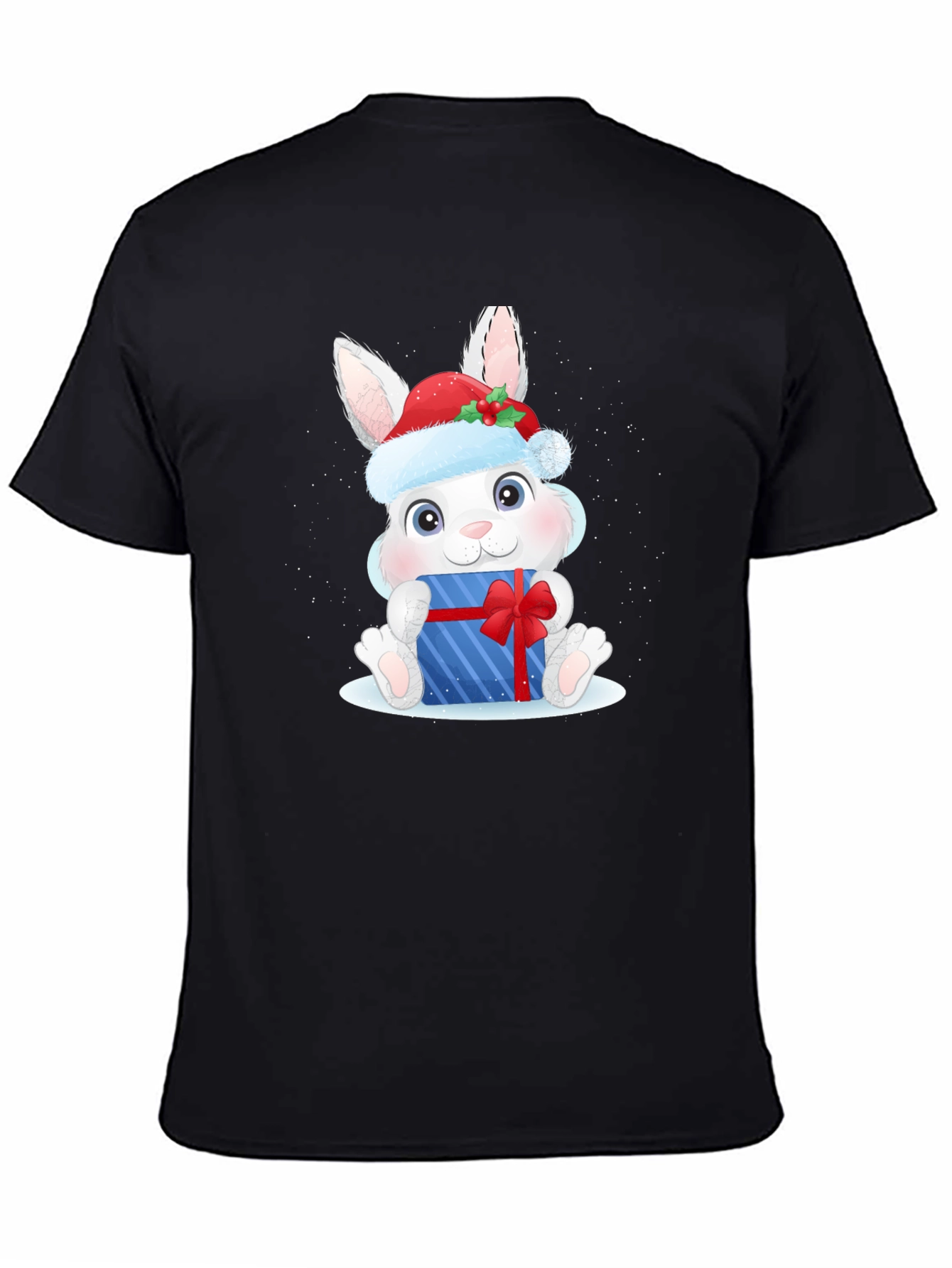 Black Festive Bunny T-Shirt view 4