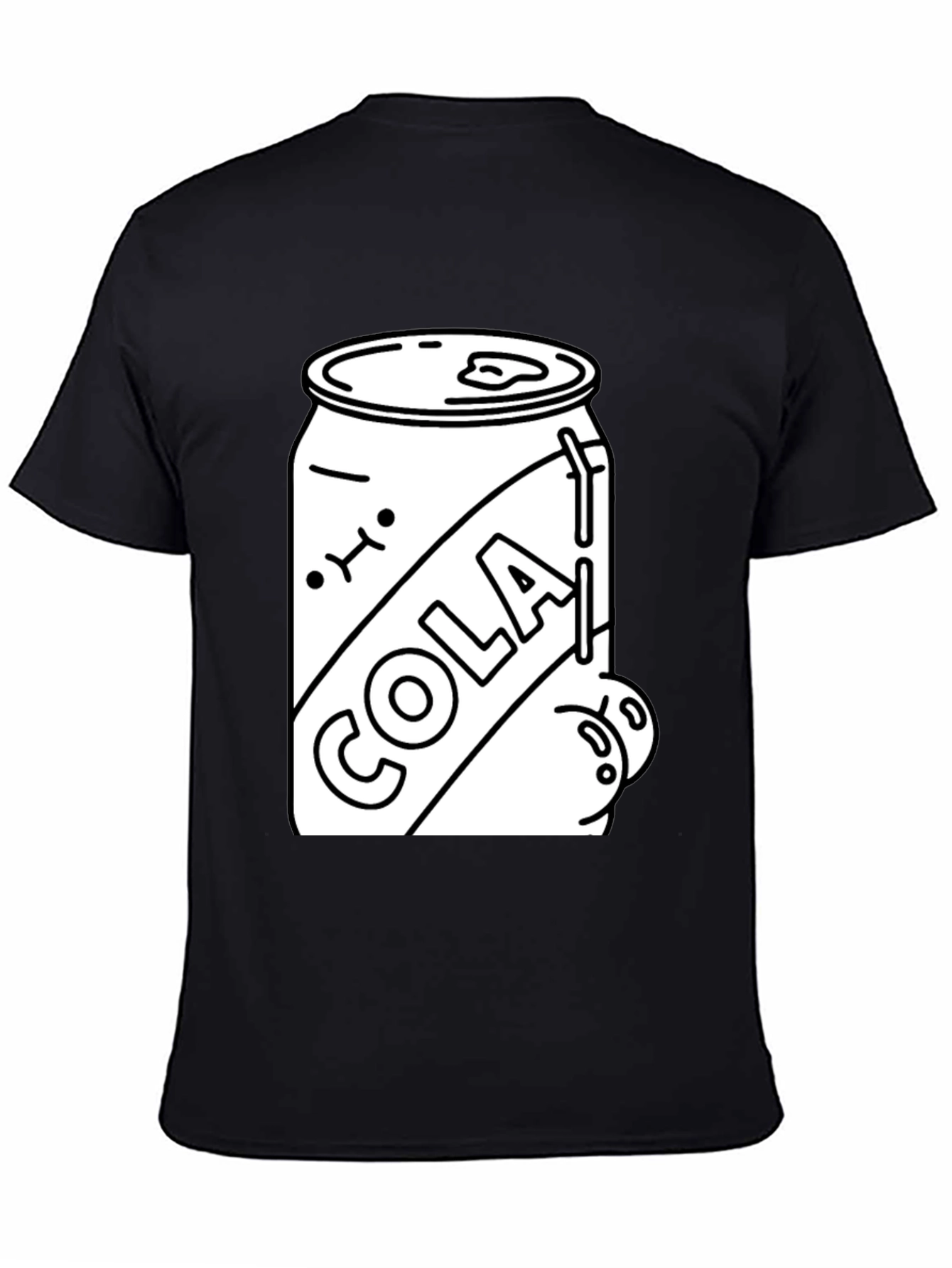 Black Cola Can Graphic Tee - Black Cotton Blend view 4