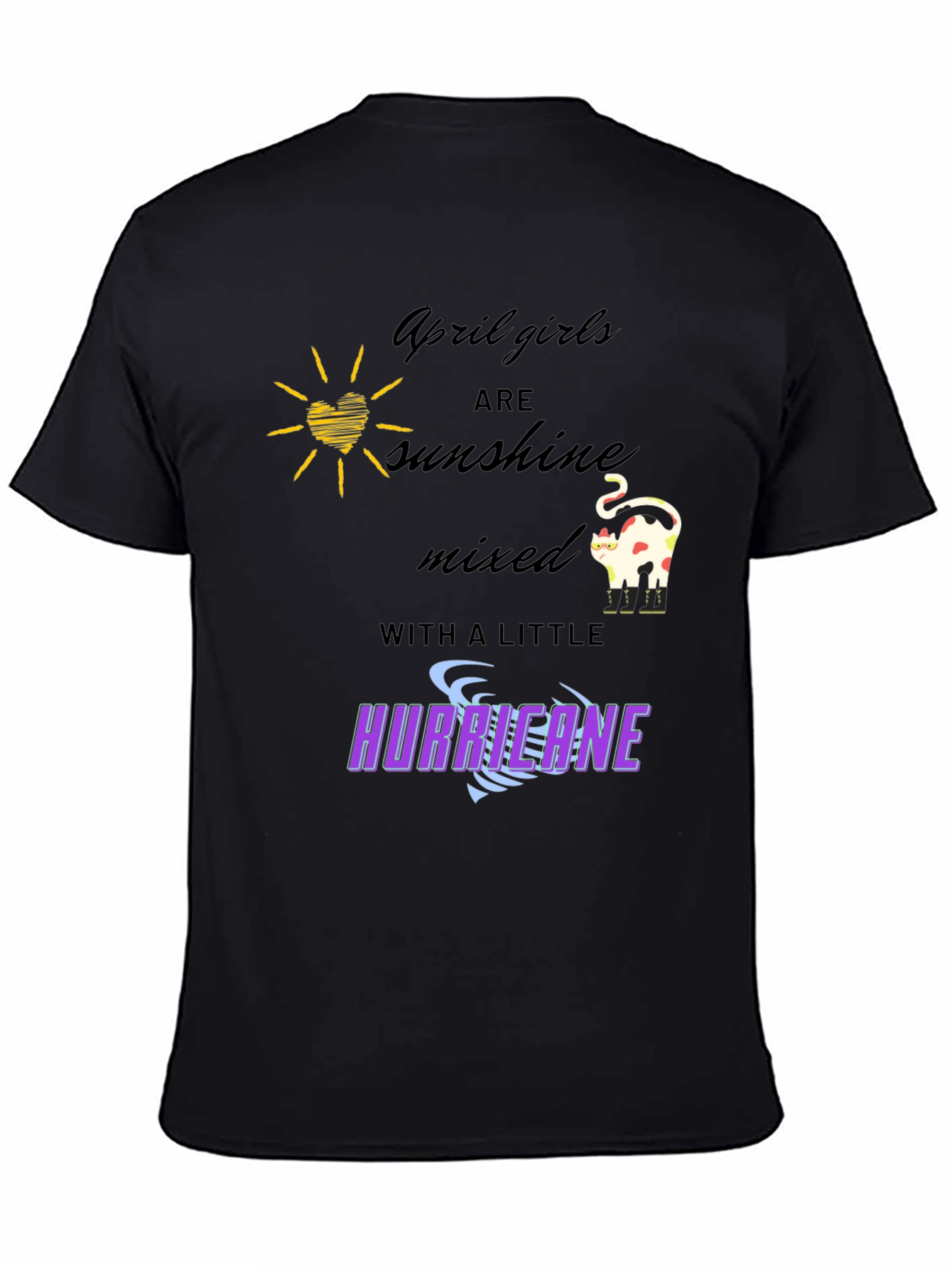Black April Girls Sunshine Hurricane Graphic T-Shirt view 4