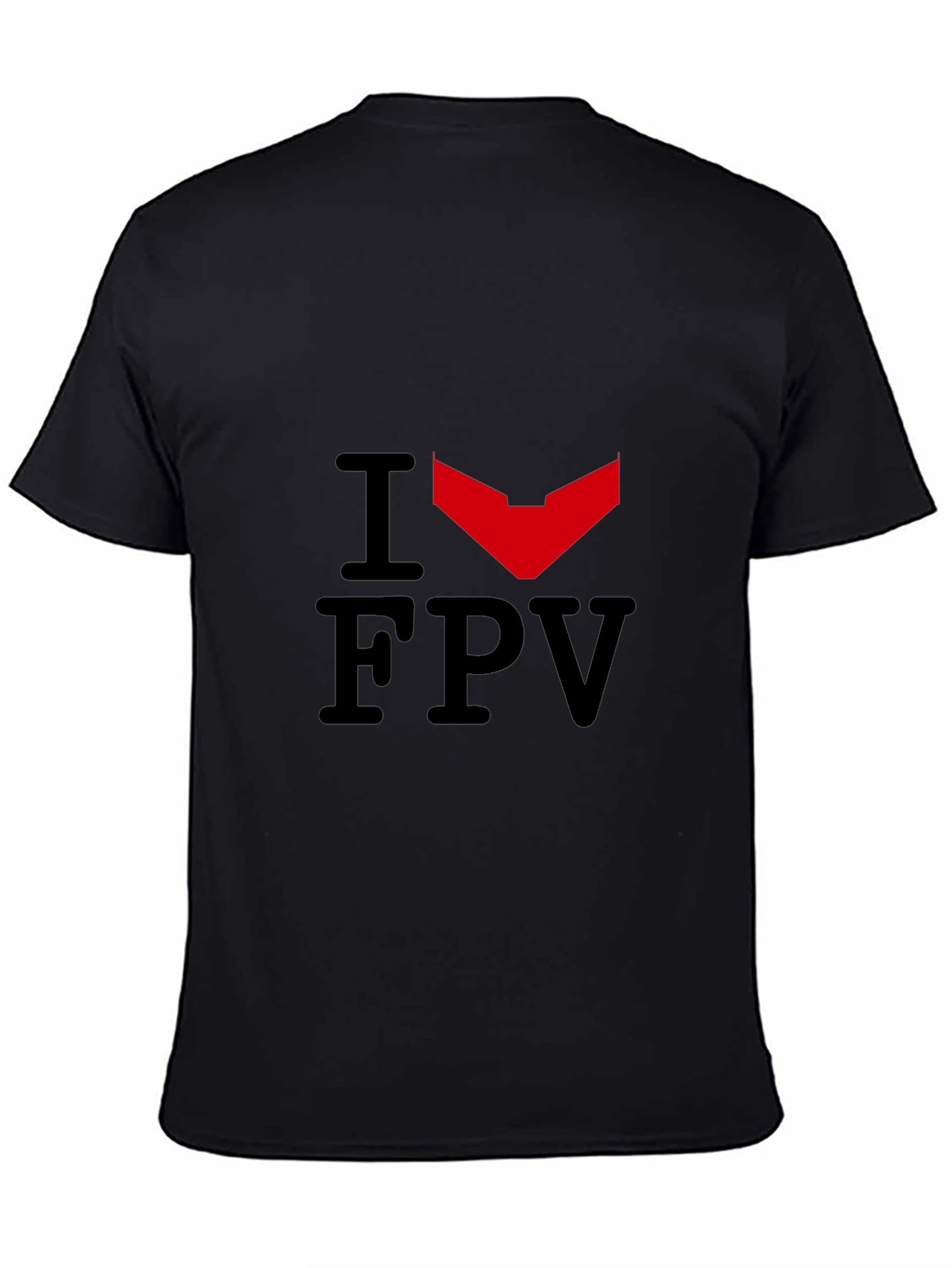 Black I Heart FPV Black Graphic Tee view 4