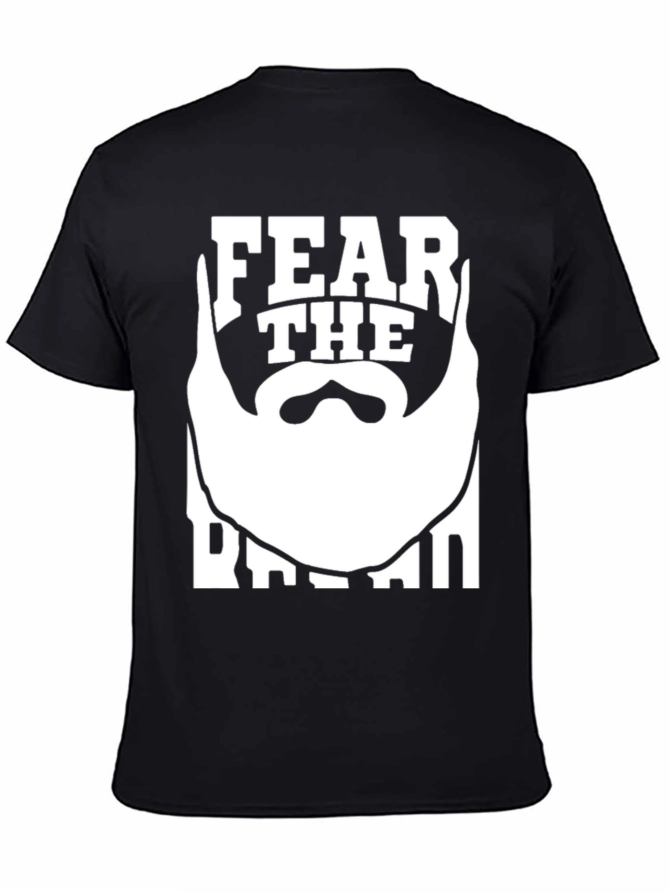 Black Fear The Beard T-Shirt - Black Graphic Tee view 4