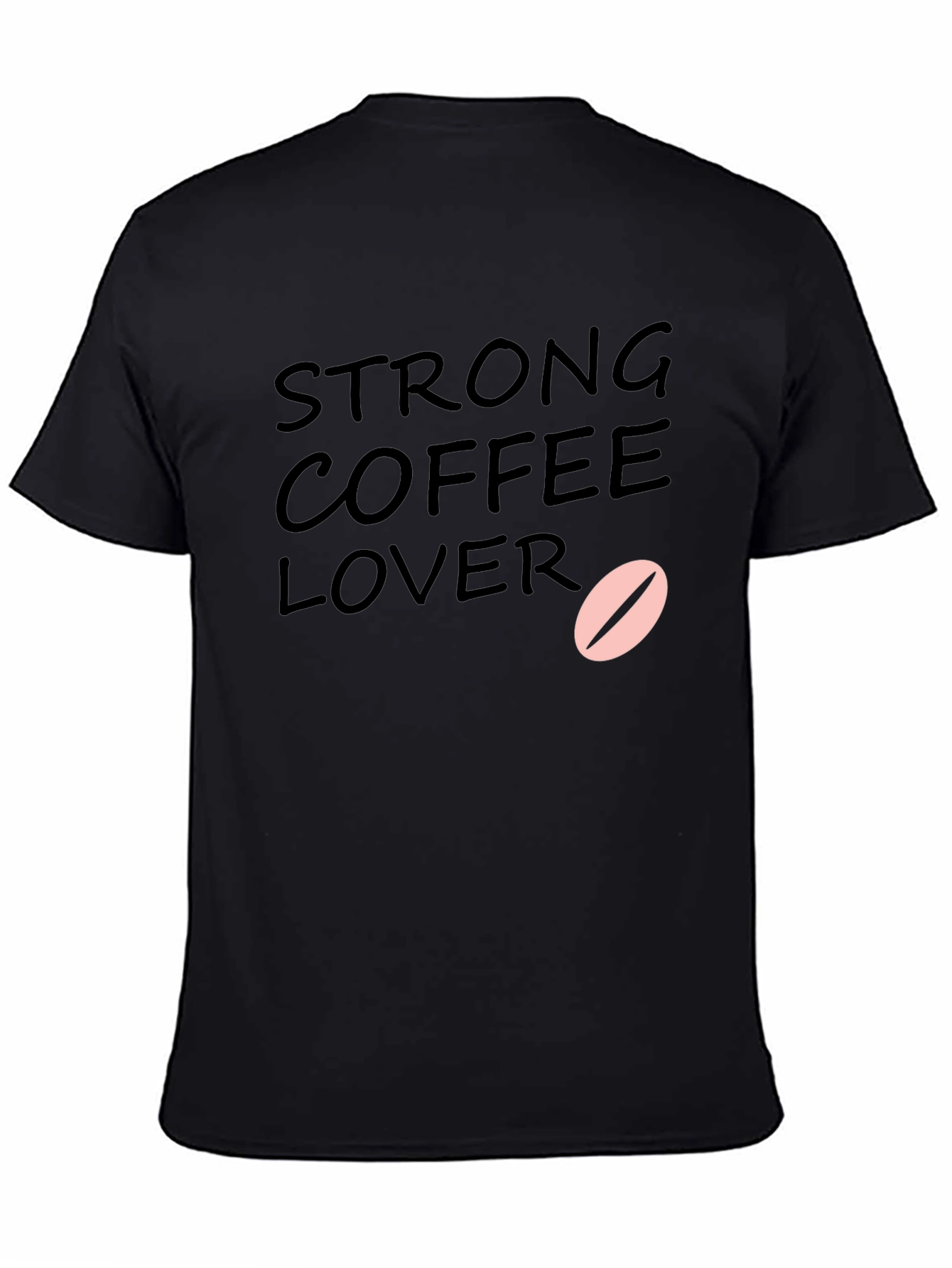 Black Strong Coffee Lover T-Shirt - Black view 4