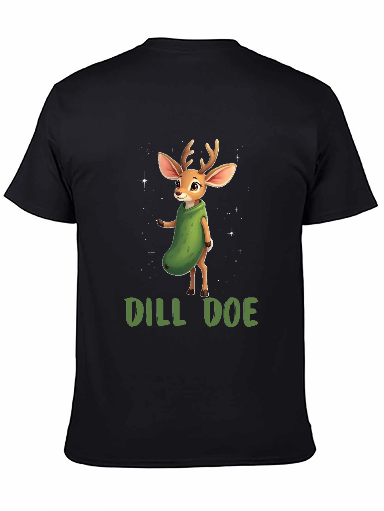 Black Dill Doe Deer Graphic T-Shirt view 4