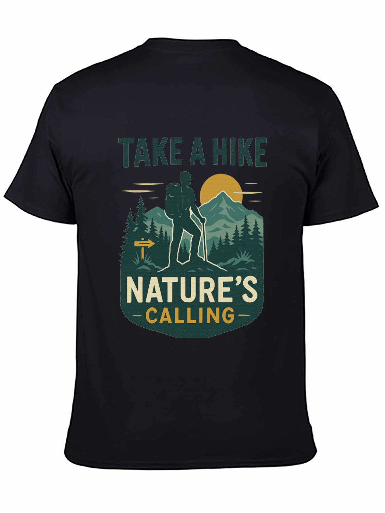 Black Take a Hike Nature's Calling T-Shirt view 4