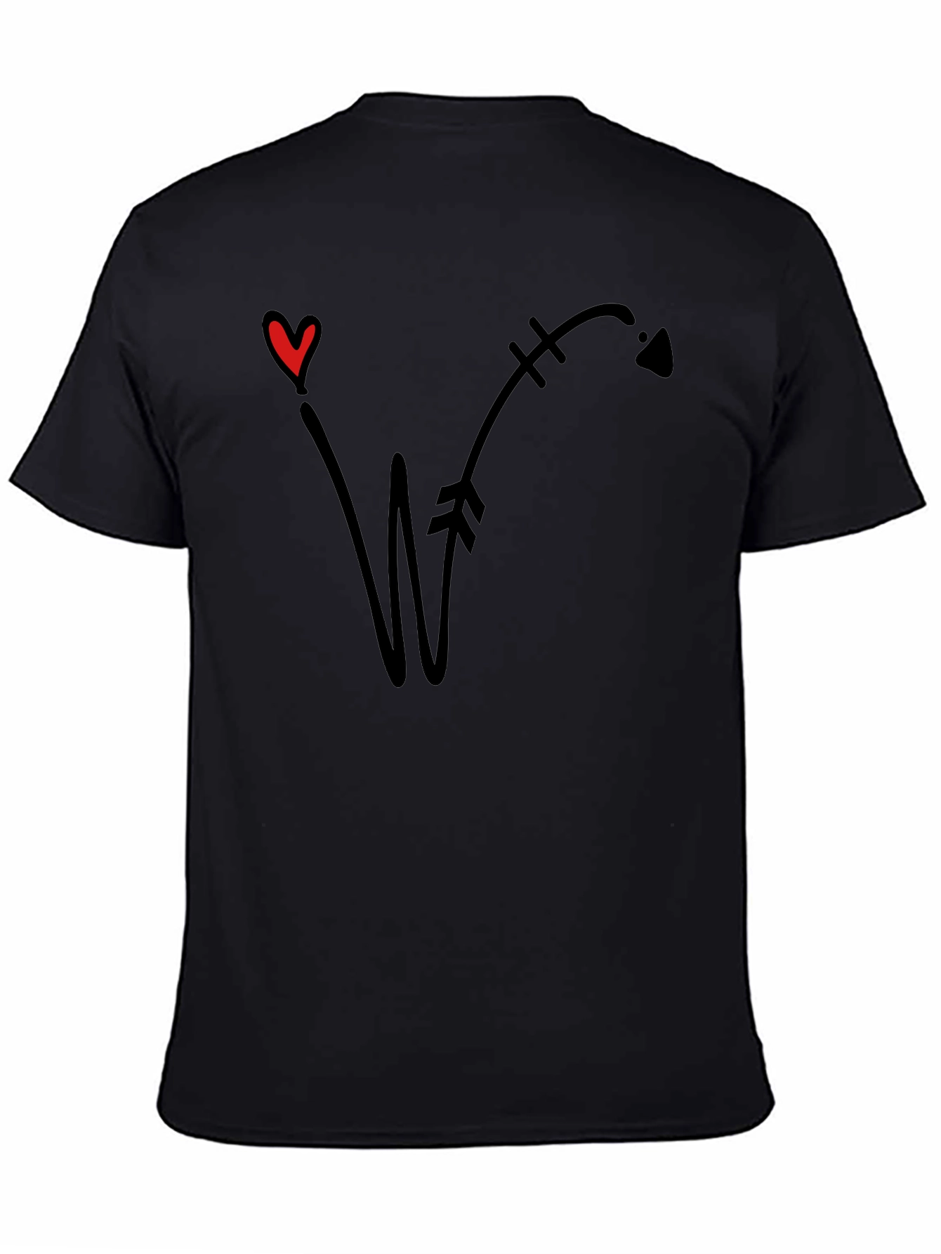 Black Heart Arrow Tee - Love Wins T-Shirt view 4