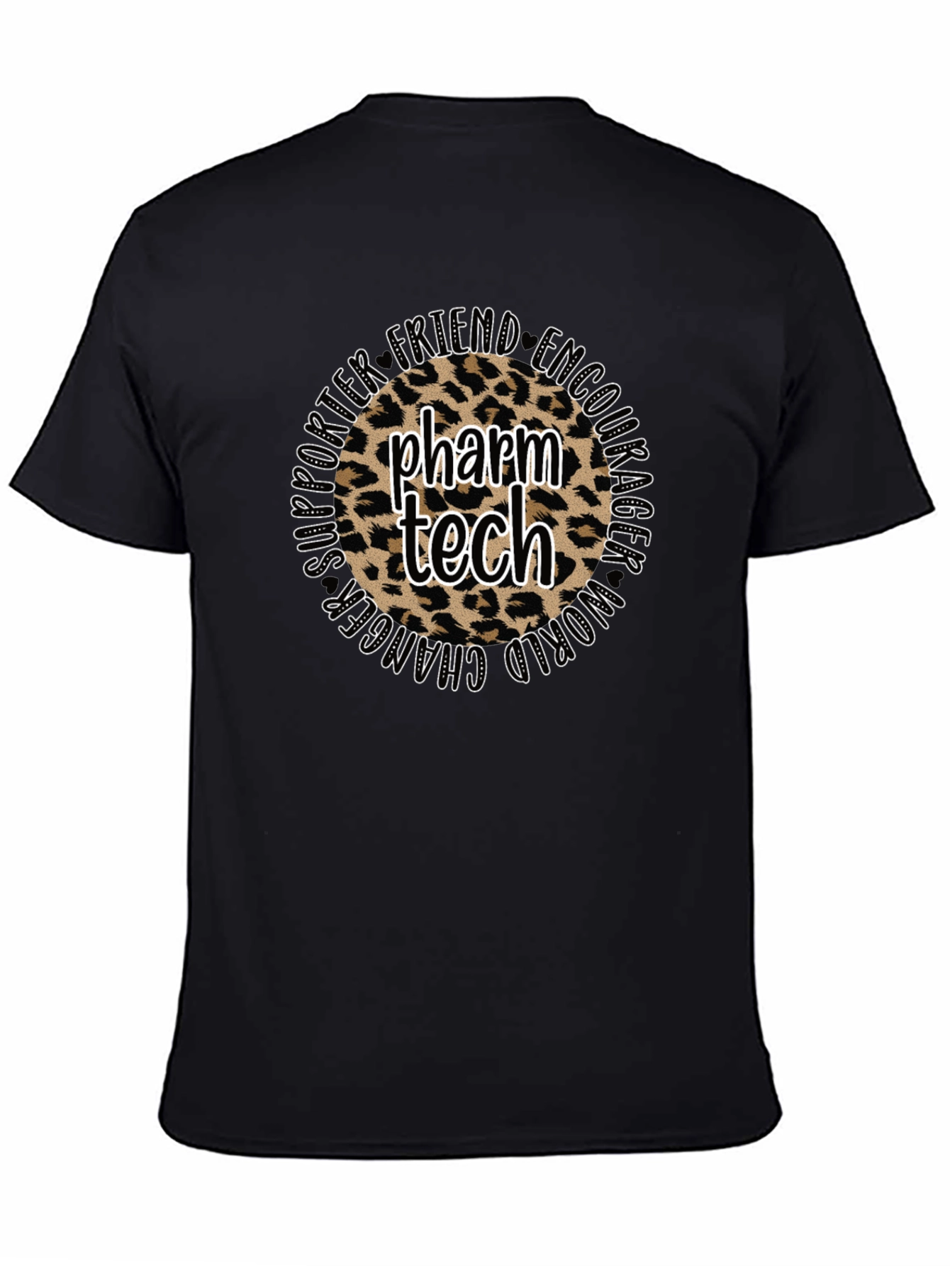 Black Pharm Tech Leopard Print T-Shirt view 4