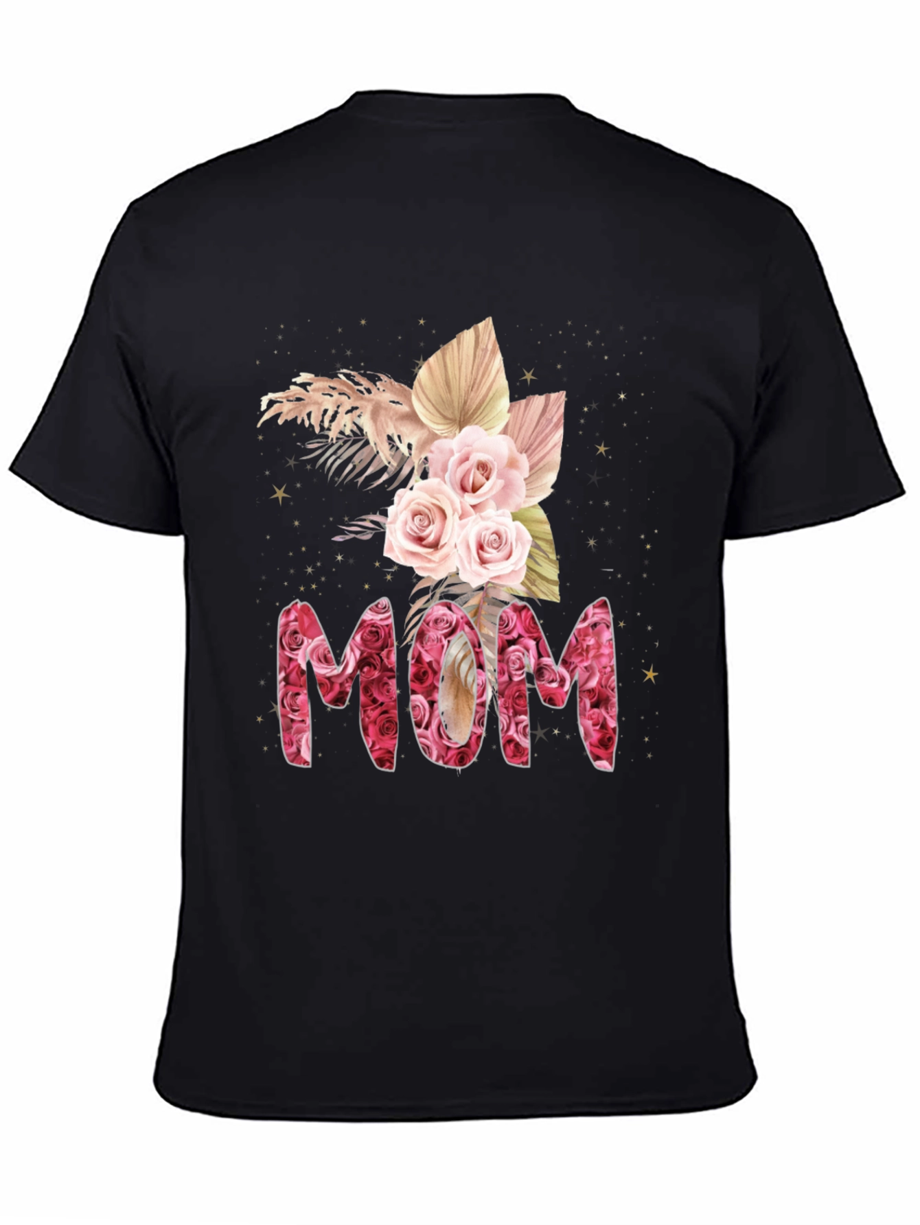 Black Floral MOM T-Shirt view 4