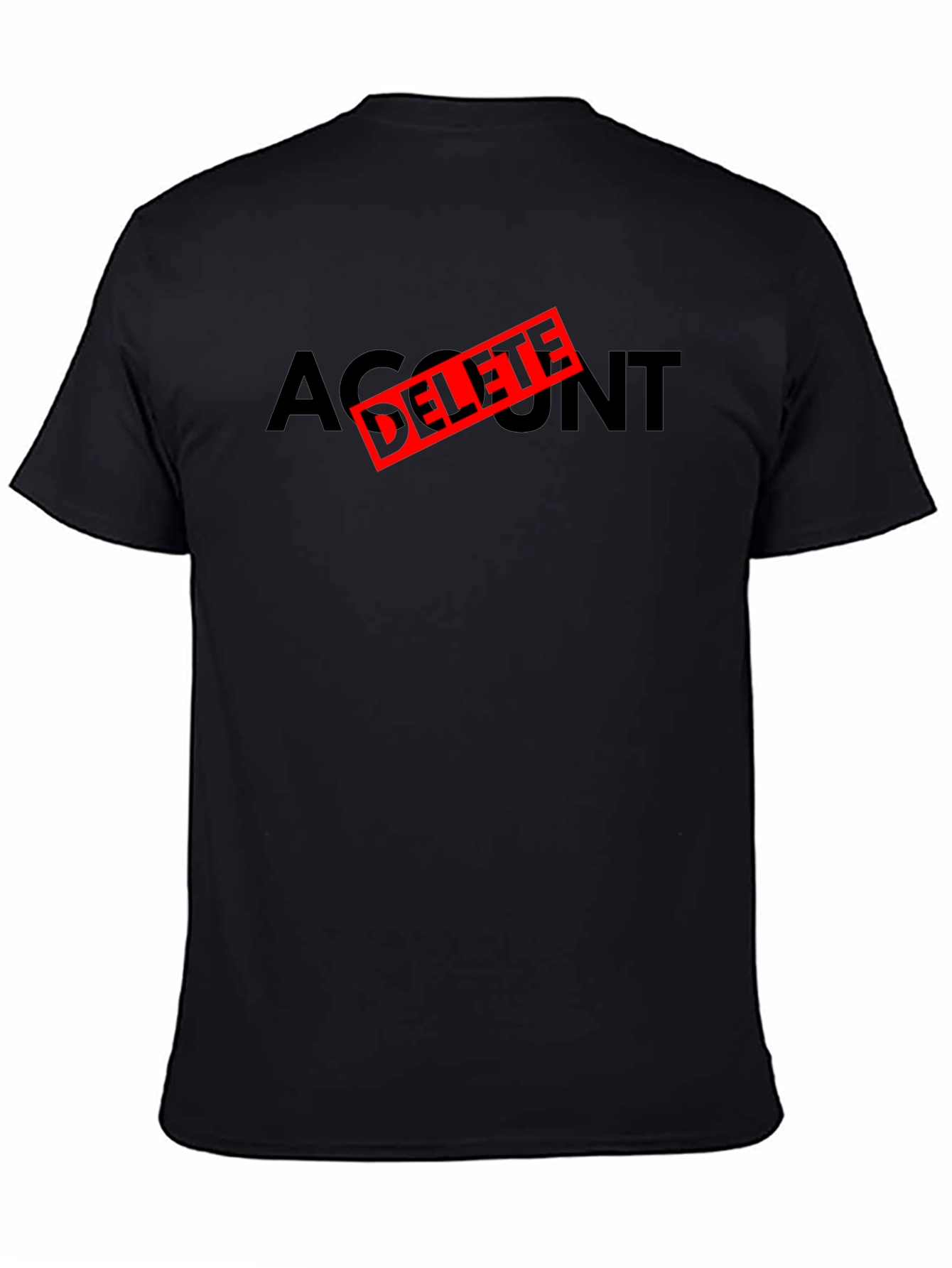 Black Account Delete Black T-Shirt - Anti Social view 4