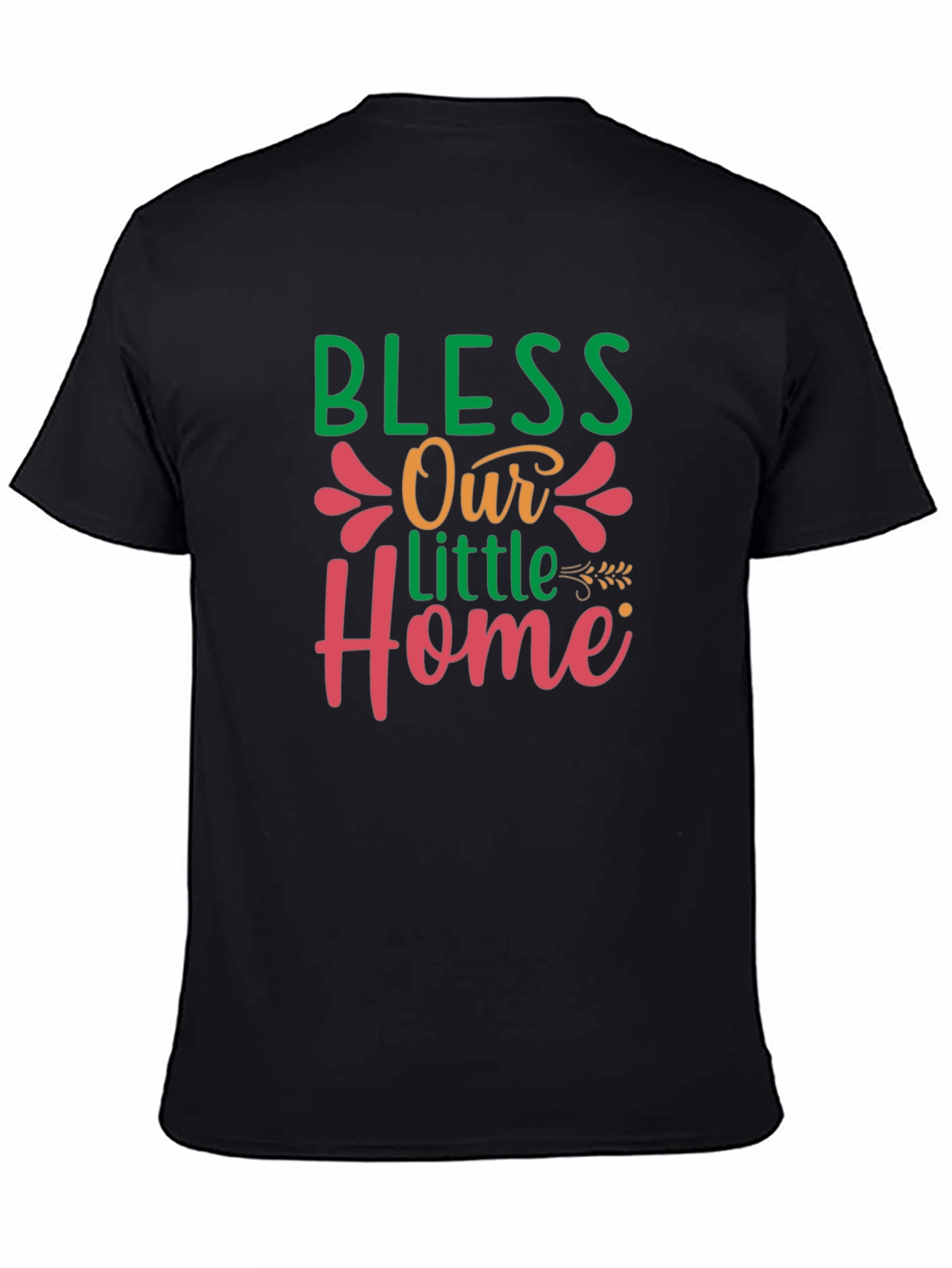 Black Bless Our Little Home Graphic T-Shirt view 4