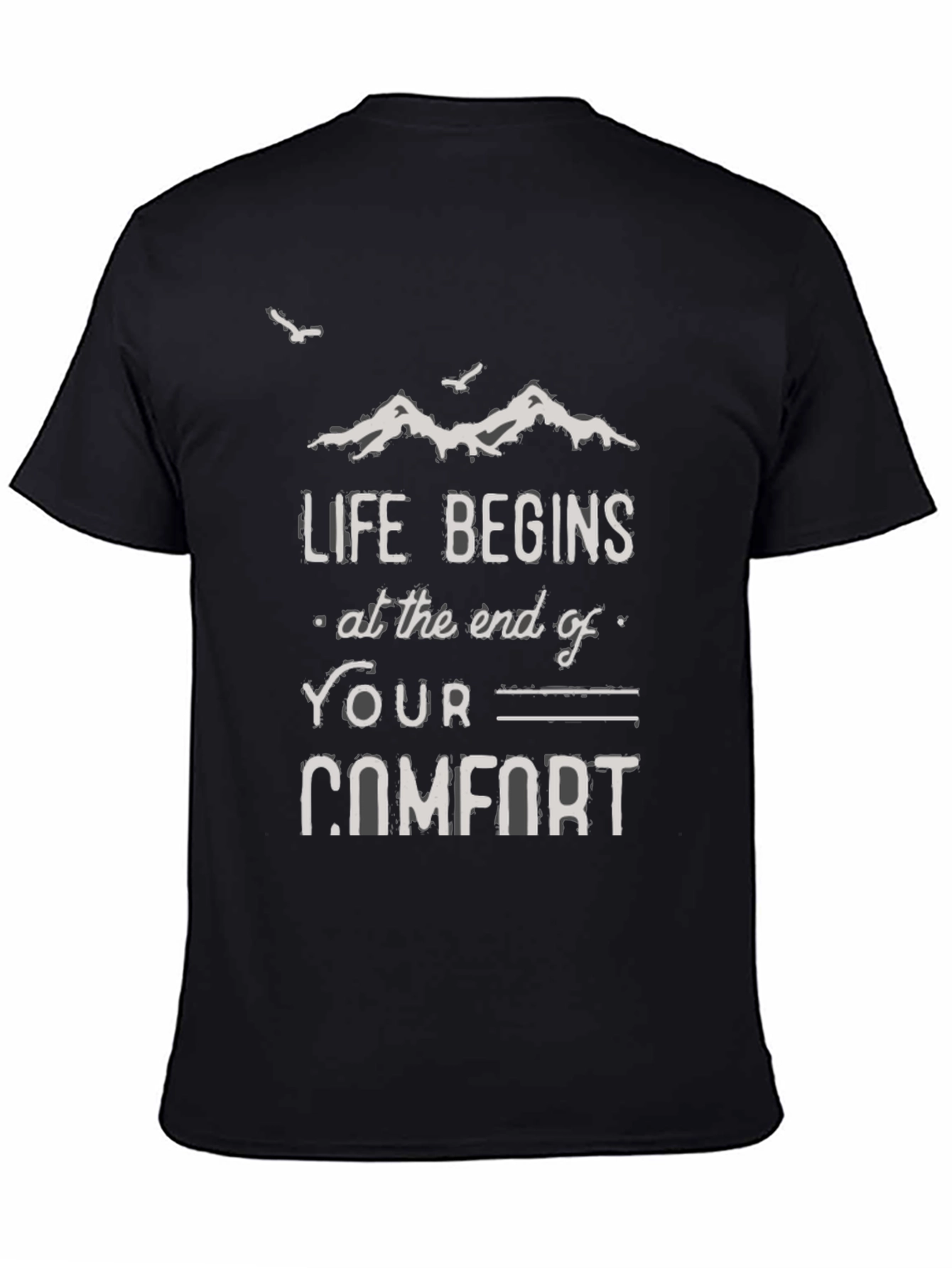 Black Life Begins at the End of Your Comfort T-Shirt view 4
