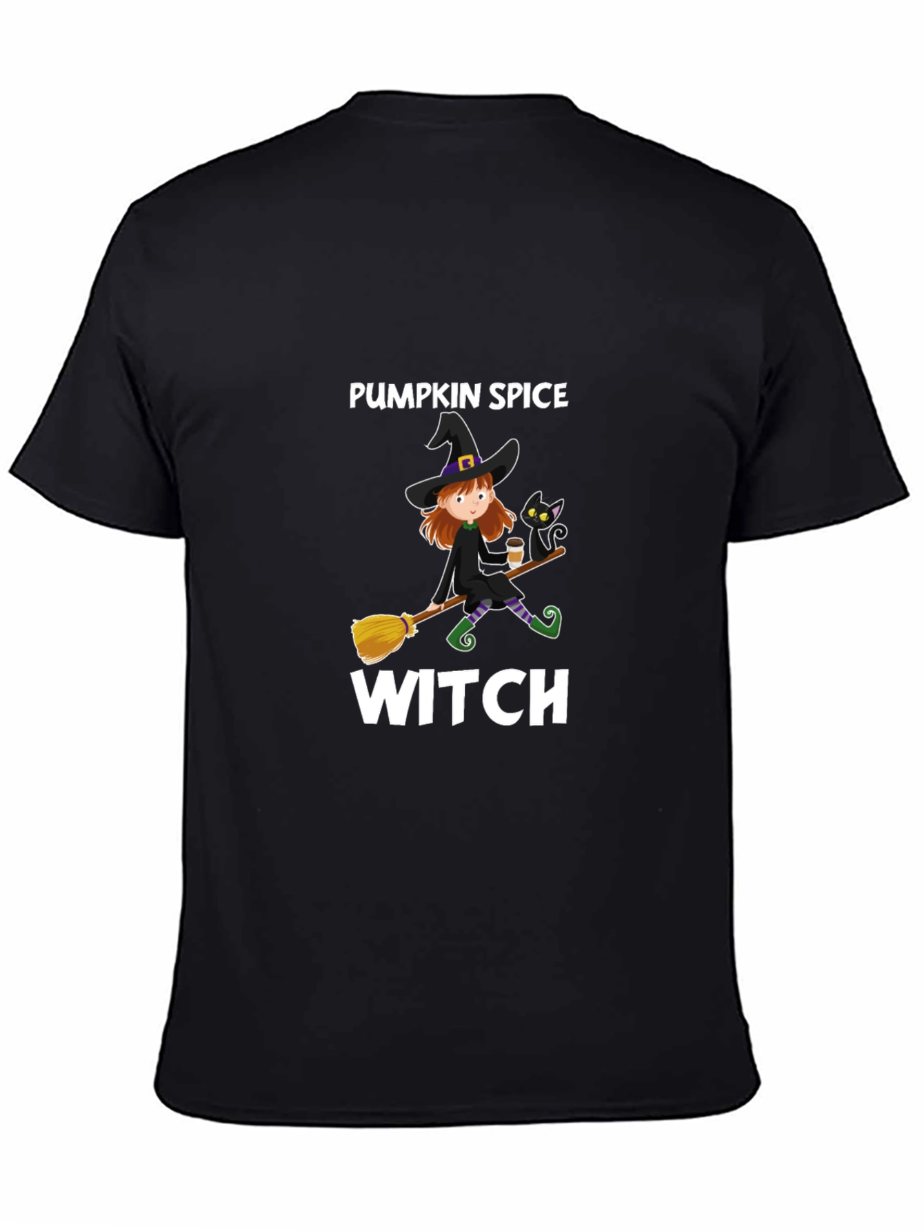 Black Pumpkin Spice Witch T-Shirt view 4